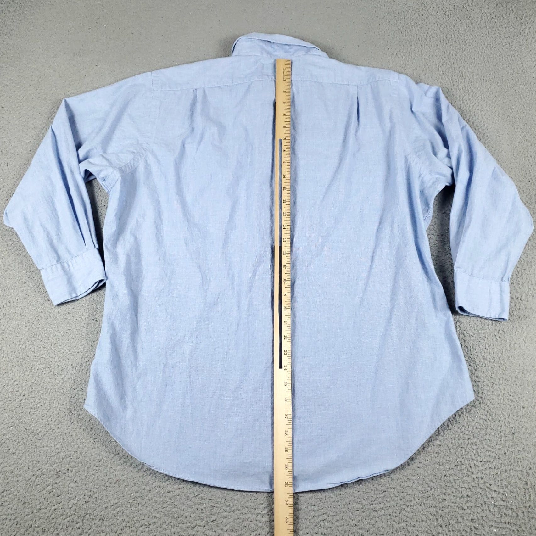 Ralph Lauren Ralph Lauren Shirt Mens Size 17 Blue Dress Pony Button Up Long Sleeve Size 46R - 4 Thumbnail
