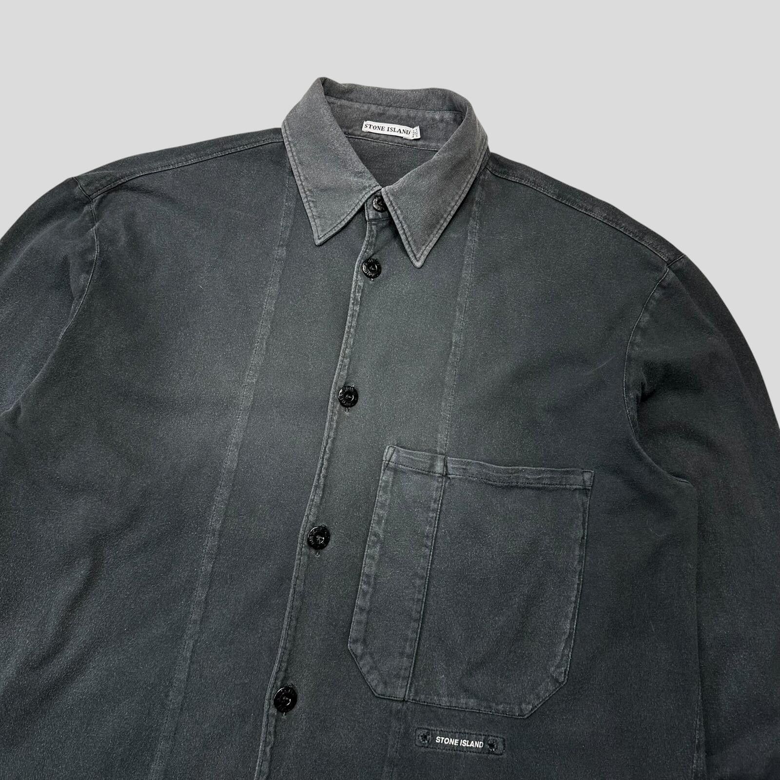 Stone Island Stone Island 1999 Heavy Cotton Spellout Carpenter Shirt M/L Size US L / EU 52-54 / 3 - 2 Thumbnail
