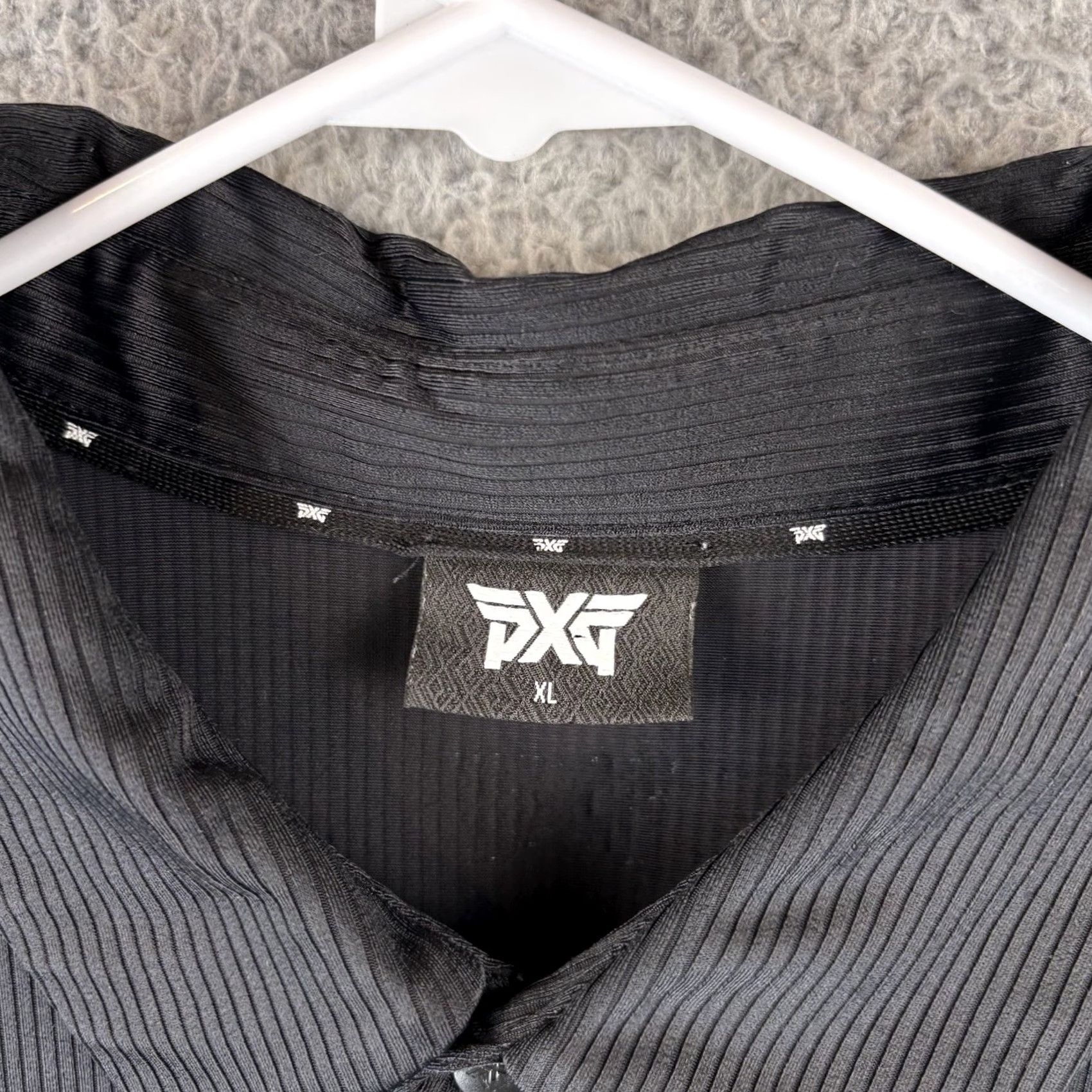Vintage PXG Parsons Extreme Golf Polo Shirt Mens XL Black Neon Green Stripe Performance Polo Shirt Size US XL / EU 56 / 4 - 3 Thumbnail