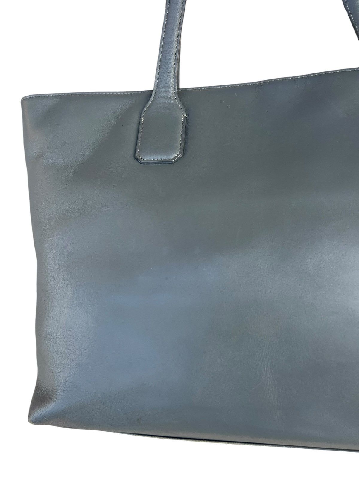 Japanese Brand × Leather THE PITH Japan Distress Muddy Patina Leather Tote Bag Size ONE SIZE - 9 Thumbnail