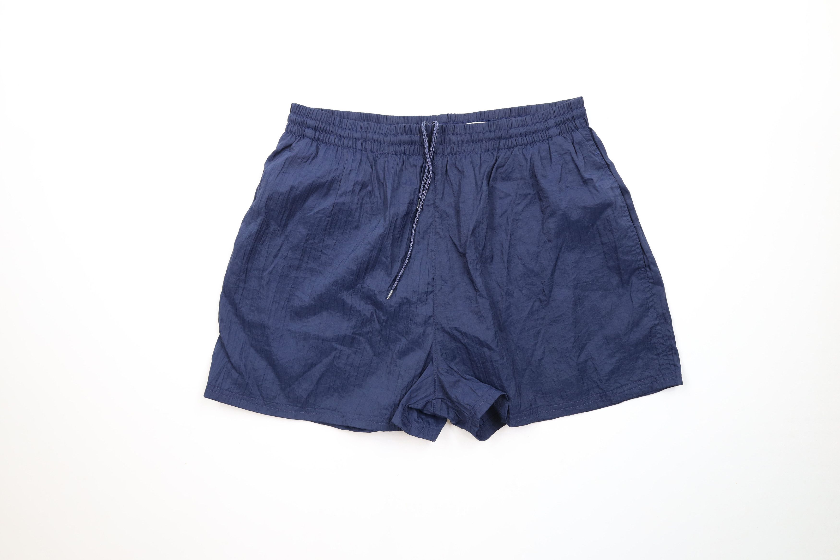 Reebok × Vintage Vintage 90s Reebok Above Knee Shorts Baggies Blue Nylon Size US 34 / EU 50 - 1 Thumbnail