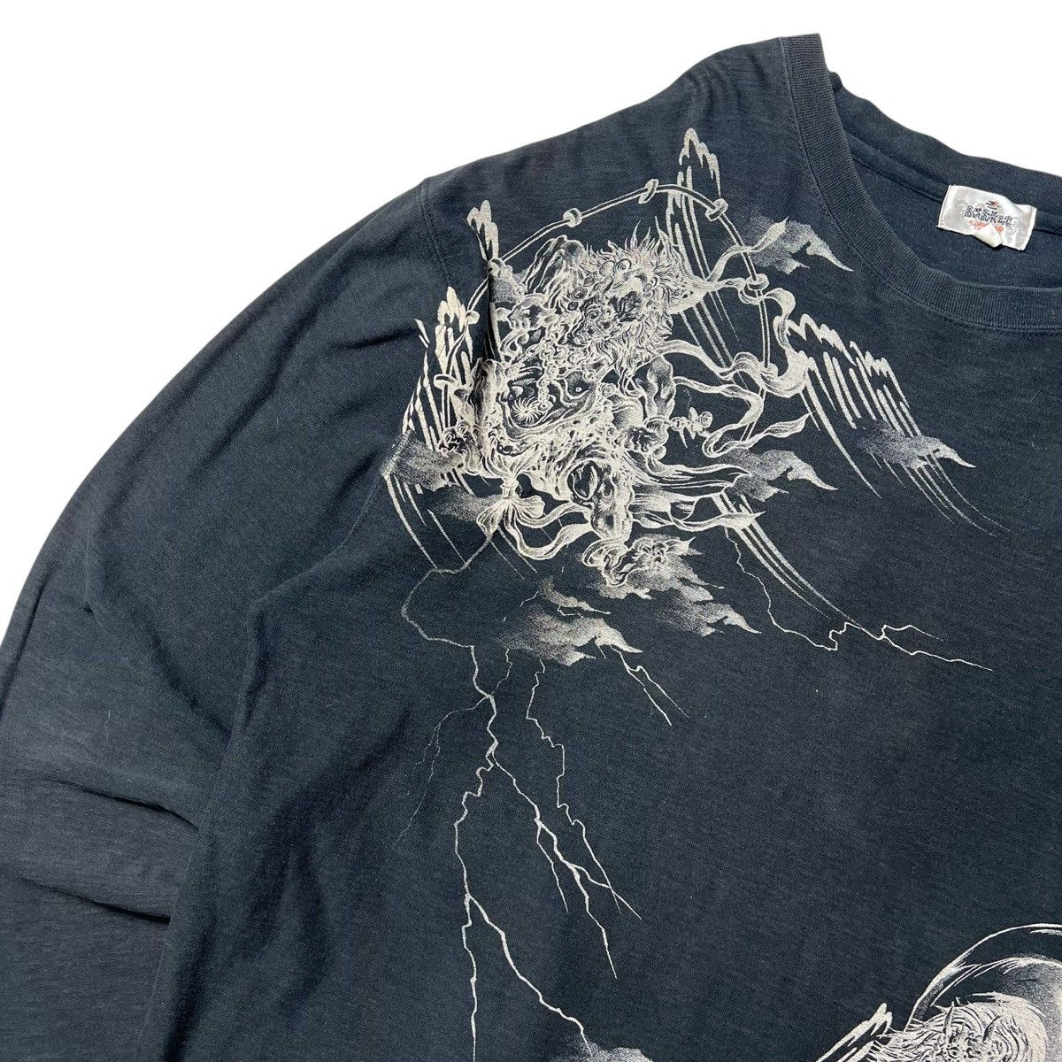 Japanese Brand Crazy Karakuri Tamashii Y2k Printed Beautiful Faded Shirt Size US XXL / EU 58 / 5 - 12 Thumbnail