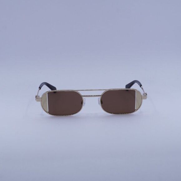 Off-White Off-White Off-White OERI14H LYNN 7664 Sunglasses Gold Oval Size ONE SIZE - 3 Thumbnail