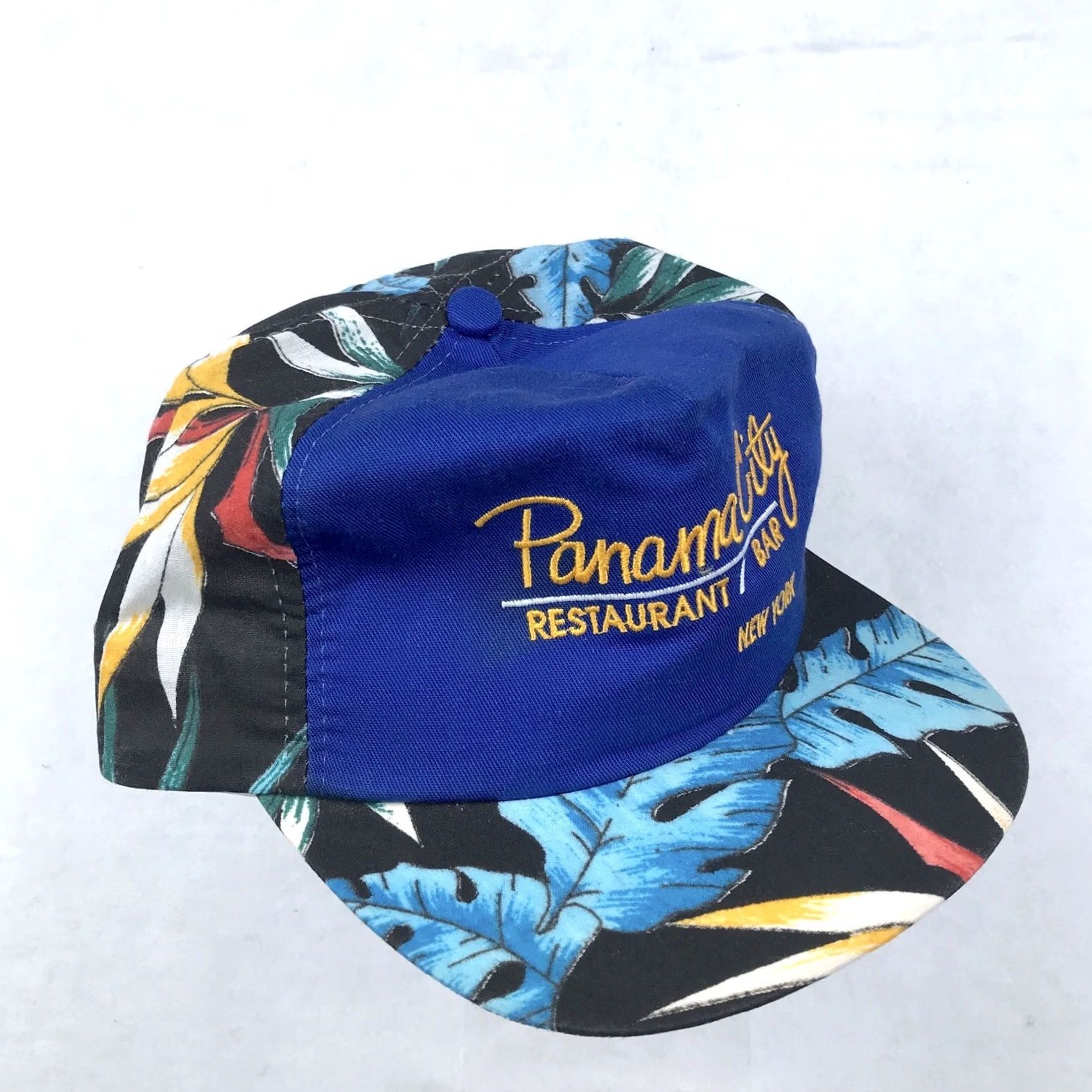 Vintage VINTAGE Broner PANAMA CITY BAR NEW YORK STRAPBACK HAT floral all-over print 90s Mens Size ONE SIZE - 3 Thumbnail