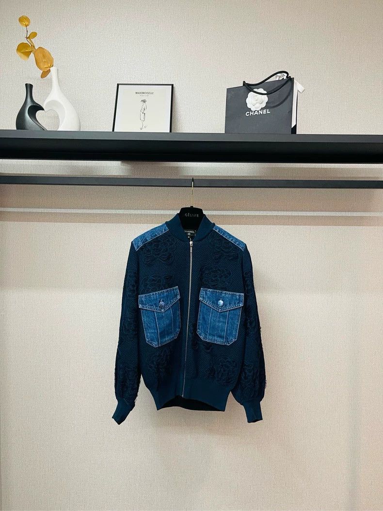 Chanel Chanel Blue denim lace jacket 2504-Nextarrow Size XS / US 0-2 / IT 36-38 - 1 Thumbnail