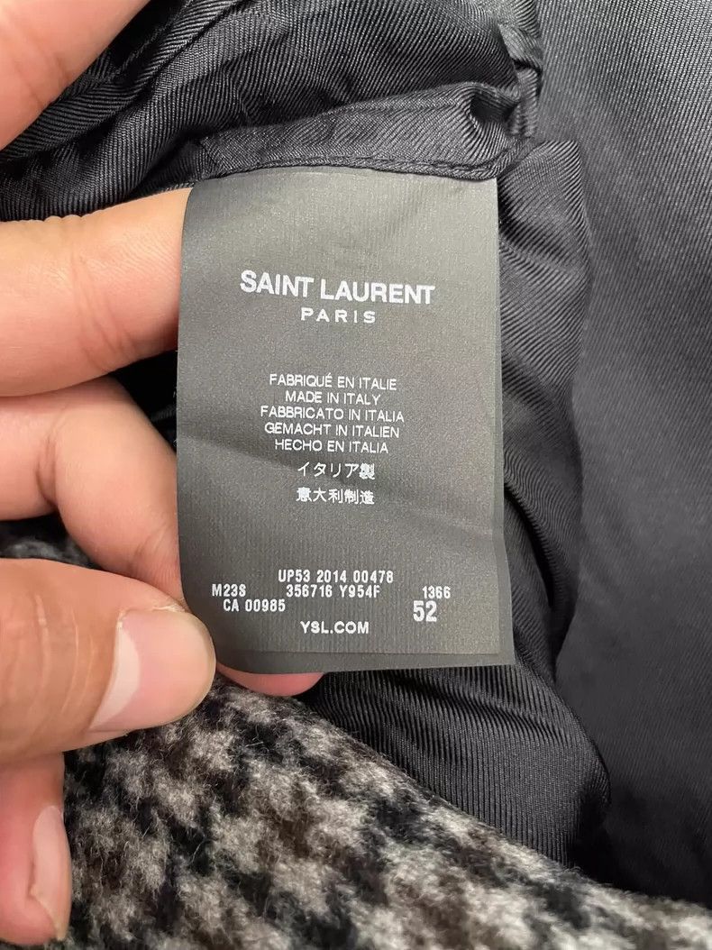 Saint Laurent Paris Saint Laurent Paris Thousand bird grid wool double breasted Size US XL / EU 56 / 4 - 4 Thumbnail