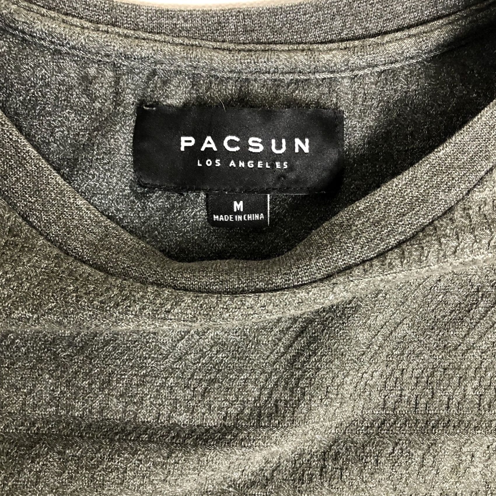 Pacsun PacSun H28 Men's Gray Striped Short Sleeve T-Shirt Size M Crew Neck Basic Tee All Seasons Shirt Size US M / EU 48-50 / 2 - 4 Thumbnail