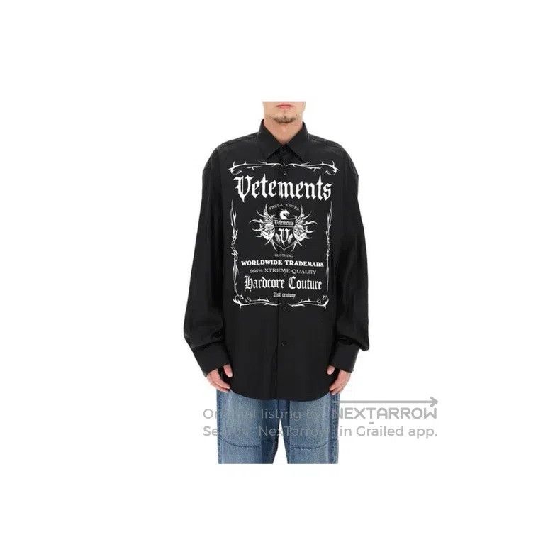 Vetements Vetements Letter Print Collar Long Sleeve Shirt Size US L / EU 52-54 / 3 - 4 Thumbnail