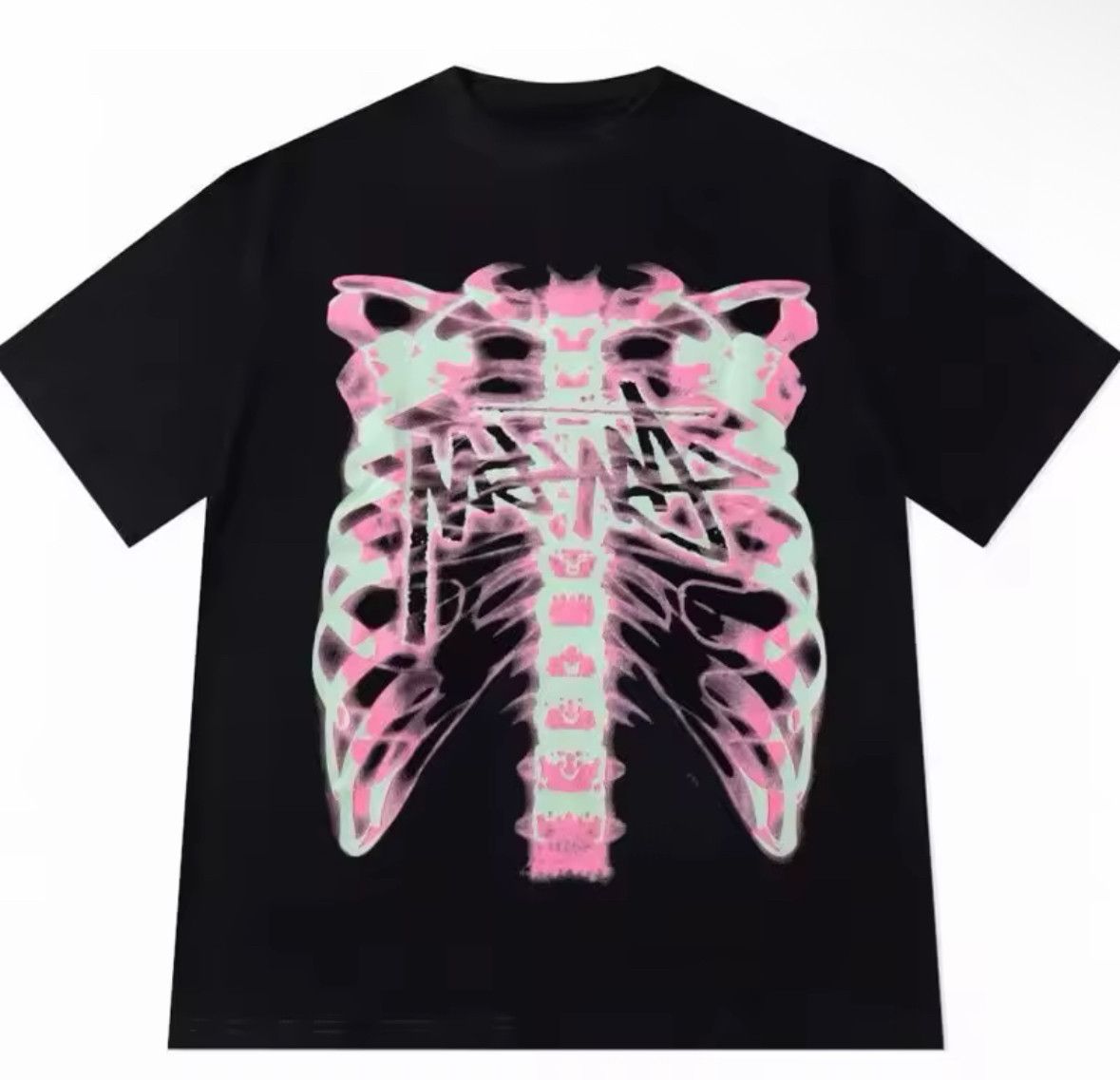 Other Y2K Street Fluorescence Pink Skeleton X-ray Cotton T-Shirt Size US XL / EU 56 / 4 - 1 Thumbnail