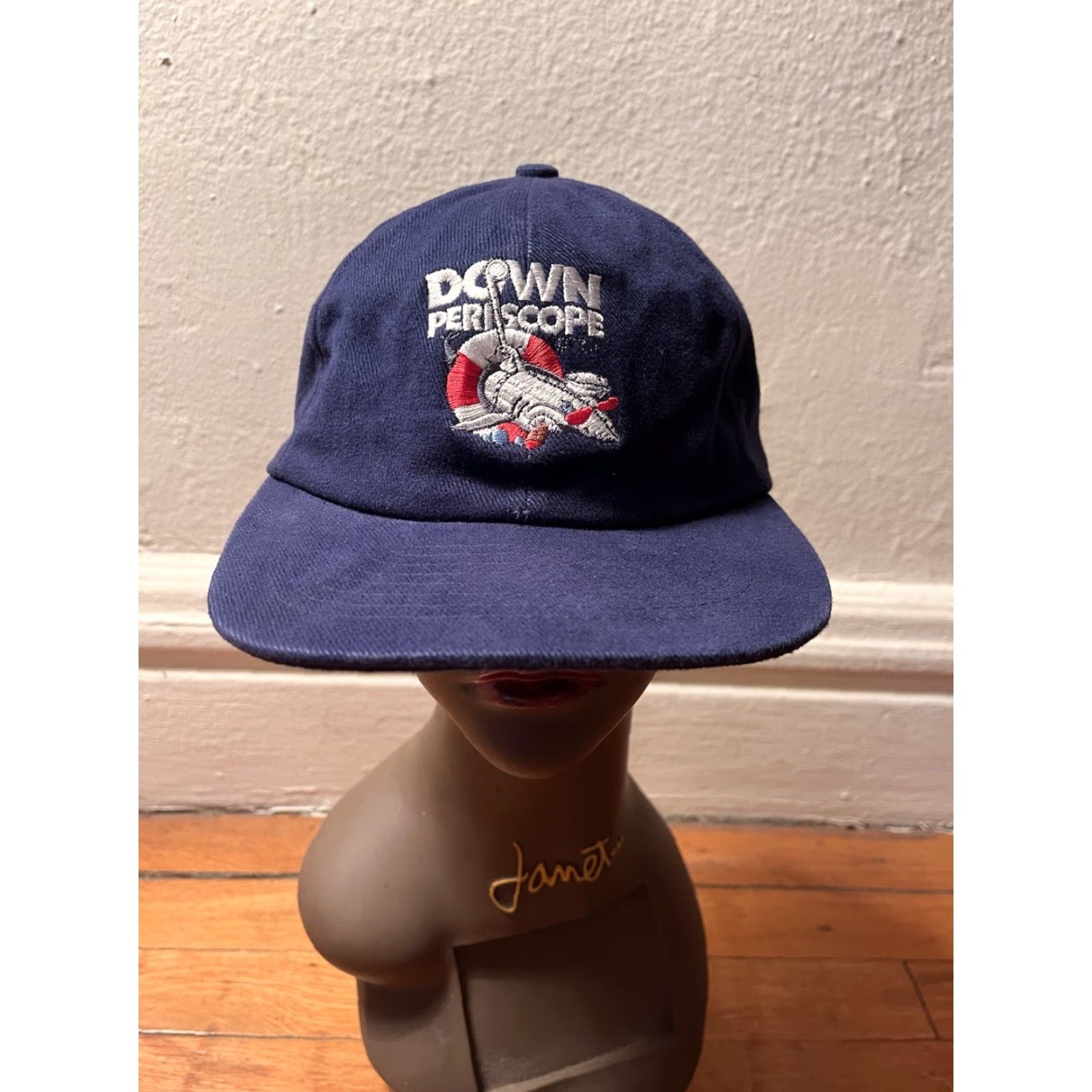 Vintage VINTAGE Mohr's Down Periscope Snapback Hat Casual 90s Movie Promo Kelsey Grammer One Size Blue Mens Adjustable Cap Size ONE SIZE - 2 Thumbnail