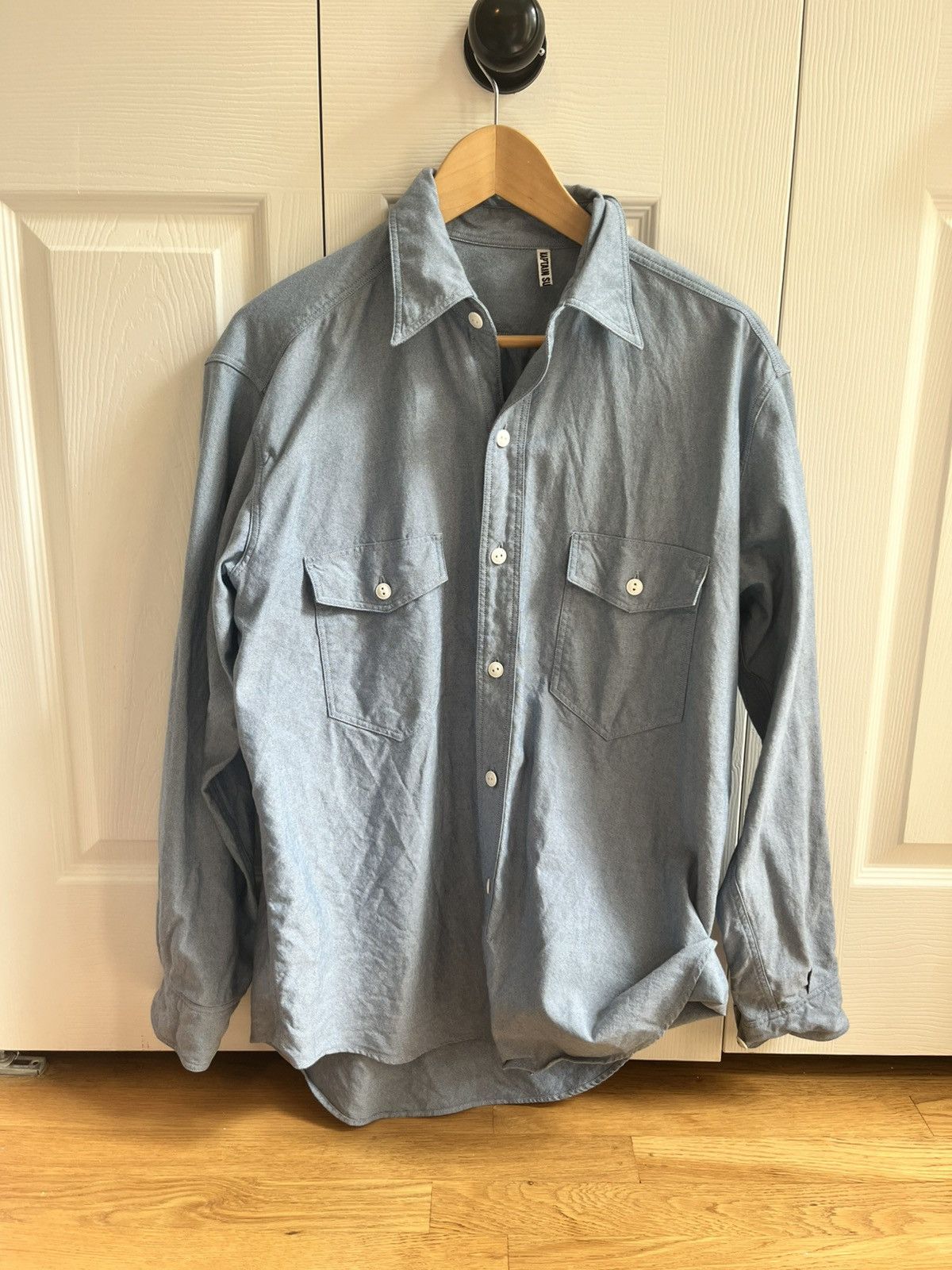 Kaptain Sunshine Kaptain Chambray Long Sleeve Work Shirt Size US M / EU 48-50 / 2 - 5 Thumbnail