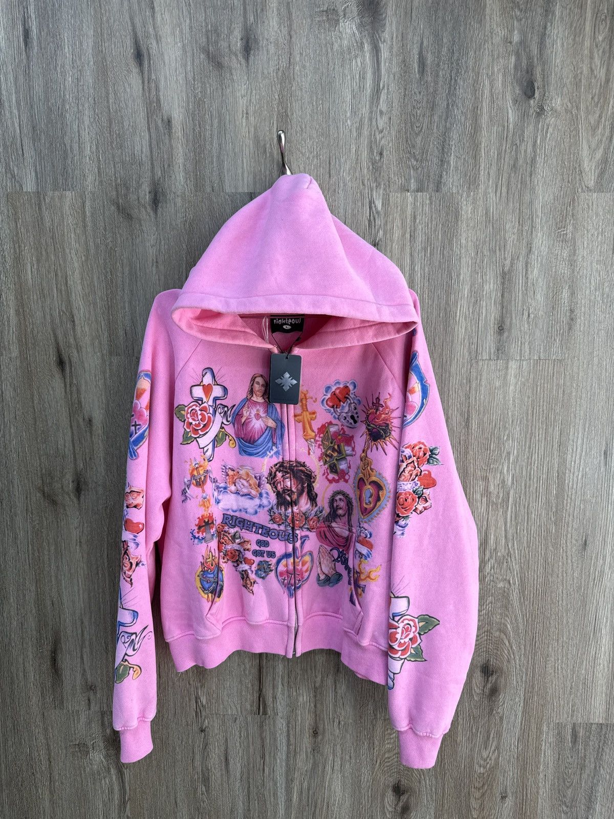 Other Righteous Pink Zip Up Hoodie Size US L / EU 52-54 / 3 - 1 Thumbnail