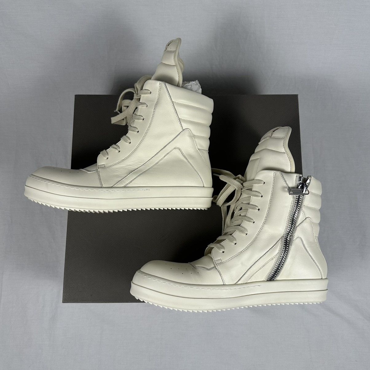 Rick Owens Rick Owens Milk Geobaskets Size US 7.5 / EU 40-41 - 4 Thumbnail