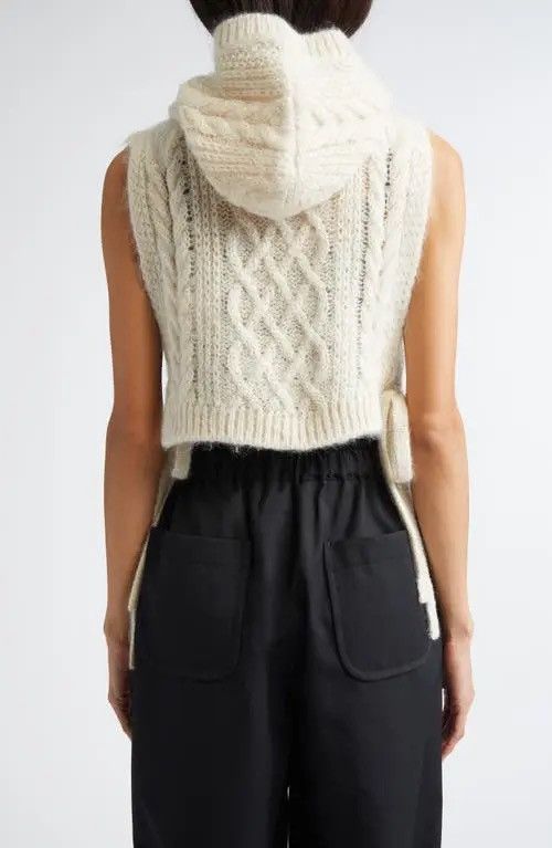 Comme des Garcons Tao CDG Hooded Cable Knit Wool Sweater Vest Size S / US 4 / IT 40 - 7 Thumbnail