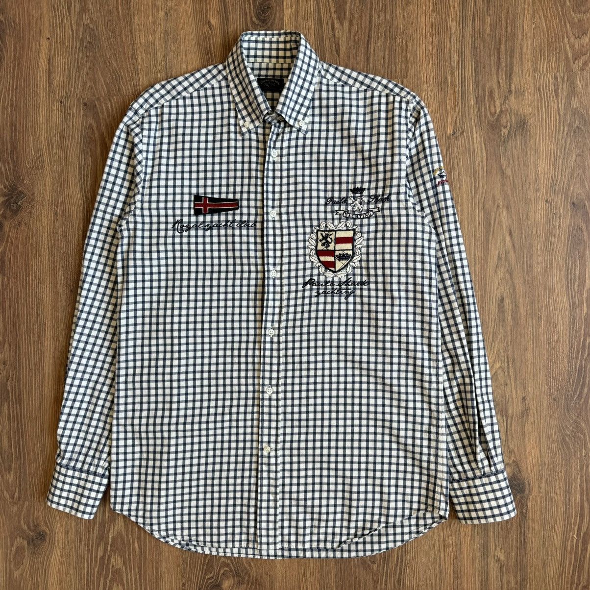 Paul & Shark Paul&Shark Yachting Royal Yacht Club Button Down Shirt Size US M / EU 48-50 / 2 - 1 Thumbnail