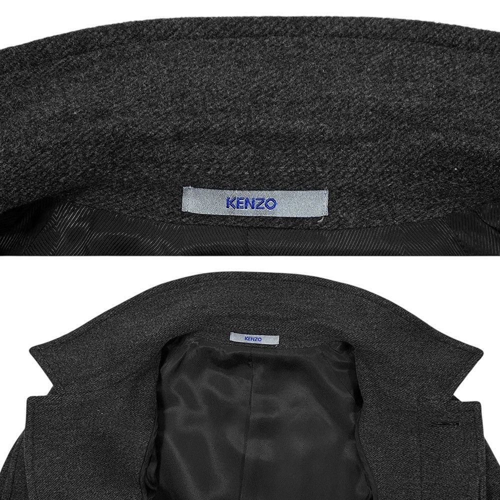 Kenzo 90s KENZO HOMME wool long coat, size 3, dark gray, Balmacaan Size US L / EU 52-54 / 3 - 4 Thumbnail