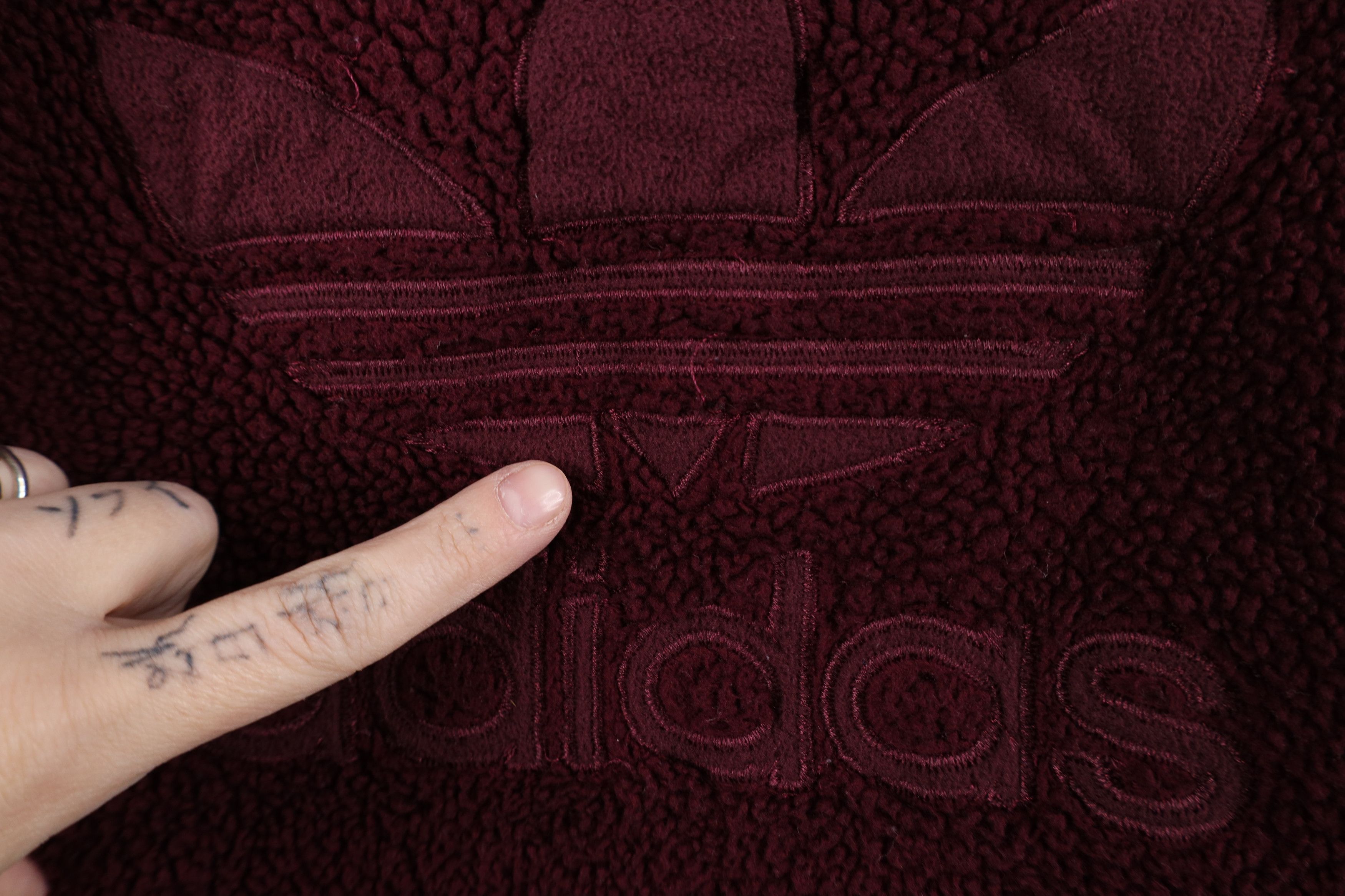 Adidas × Vintage Y2K Adidas Trefoil Logo Deep Pile Fleece Hoodie Purple Size S / US 4 / IT 40 - 5 Thumbnail