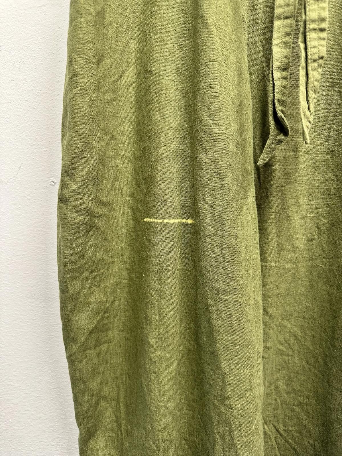 Barbour Barbour Olive Green Sleeveless Buttoned Dress with Waist Tie Size 34" / US 12 / IT 48 - 4 Thumbnail