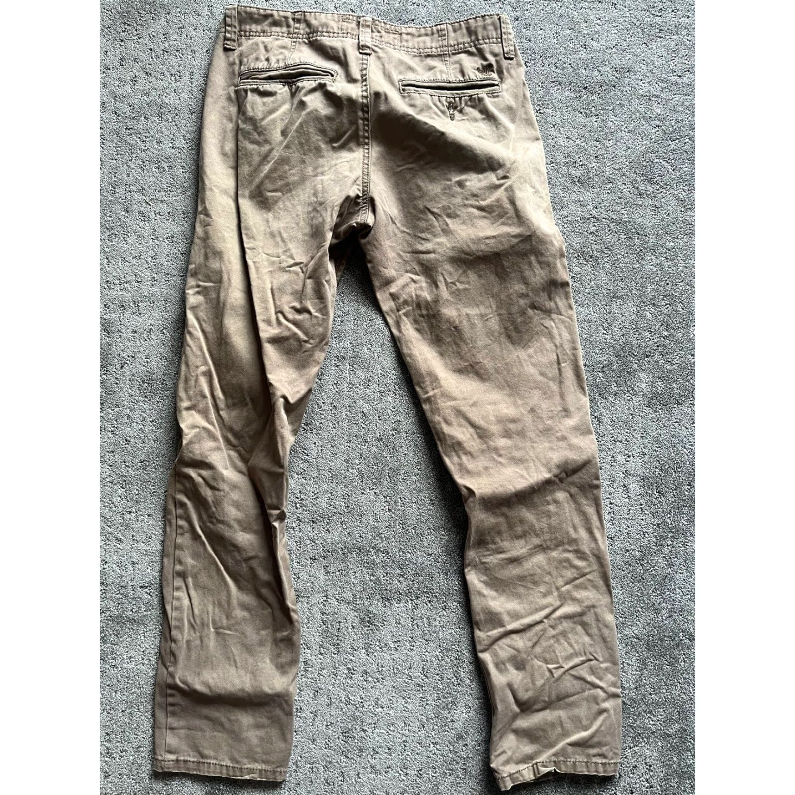 American Eagle Outfitters VINTAGE American Eagle AE Khaki Straight Leg Knit Chino Pants Men 30 Brown 100% Cotton Flats Front Belt Loops Regular Inseam 30" Size 30 Mens Size US 30 / EU 46 - 3 Thumbnail