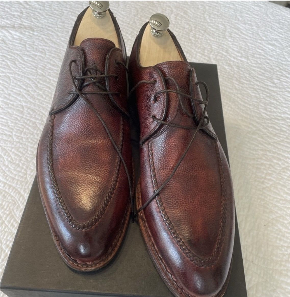 Bontoni Bontoni Brown Leather Derby Shoes Size US 9.5 / EU 42-43 - 1 Thumbnail