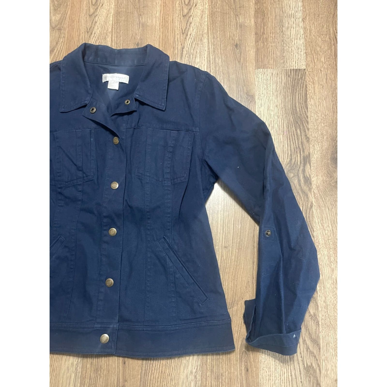 Vintage Christopher & Banks Jacket Women’s Size Small Blue Button Up Denim Jacket Size 28" / US 6 / IT 42 - 4 Thumbnail