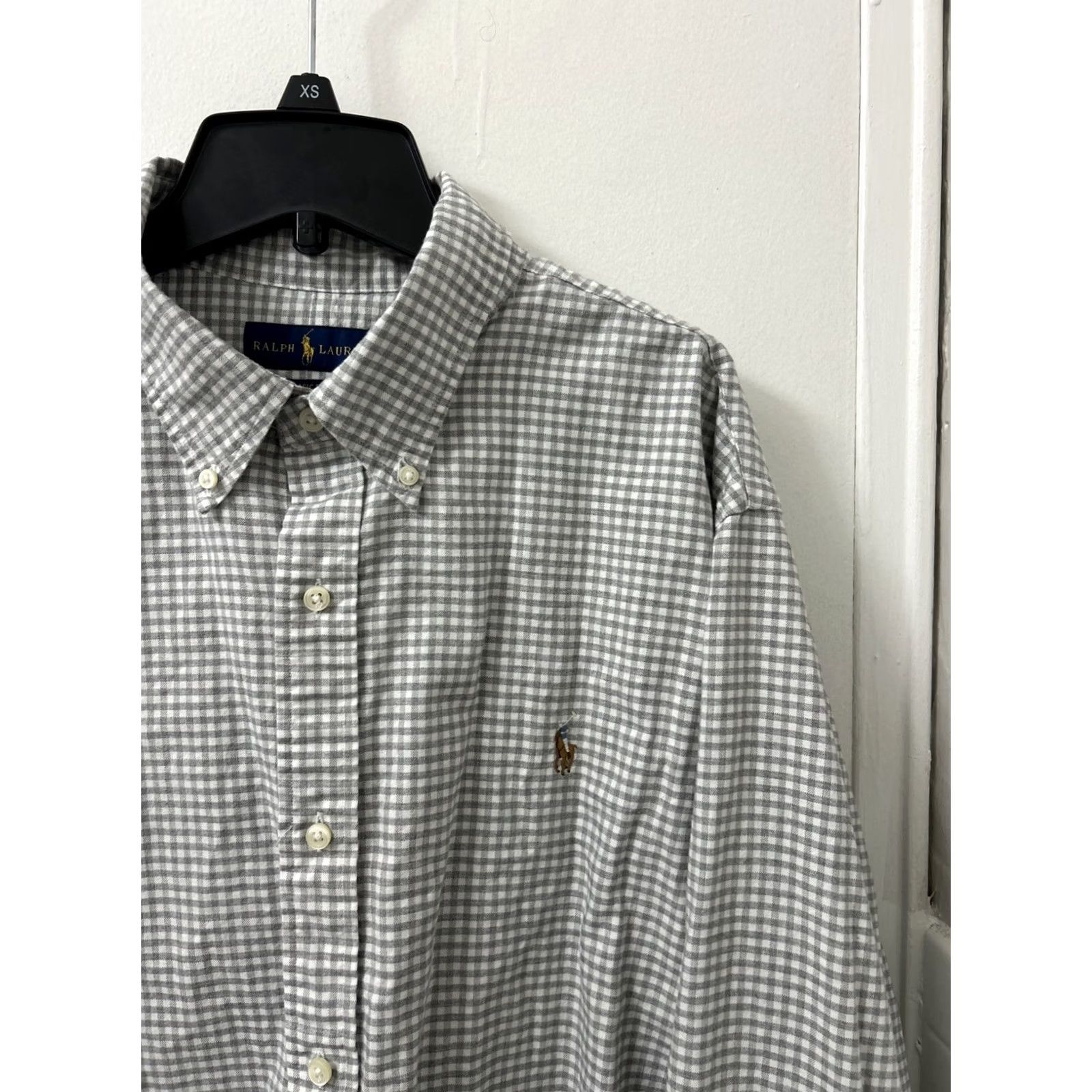 Ralph Lauren Ralph Lauren Shirt Mens 2XL Gray White Oxford Plaid Button-Down L/S Pony Logo Casual/Business Shirt Size US XXL / EU 58 / 5 - 4 Thumbnail