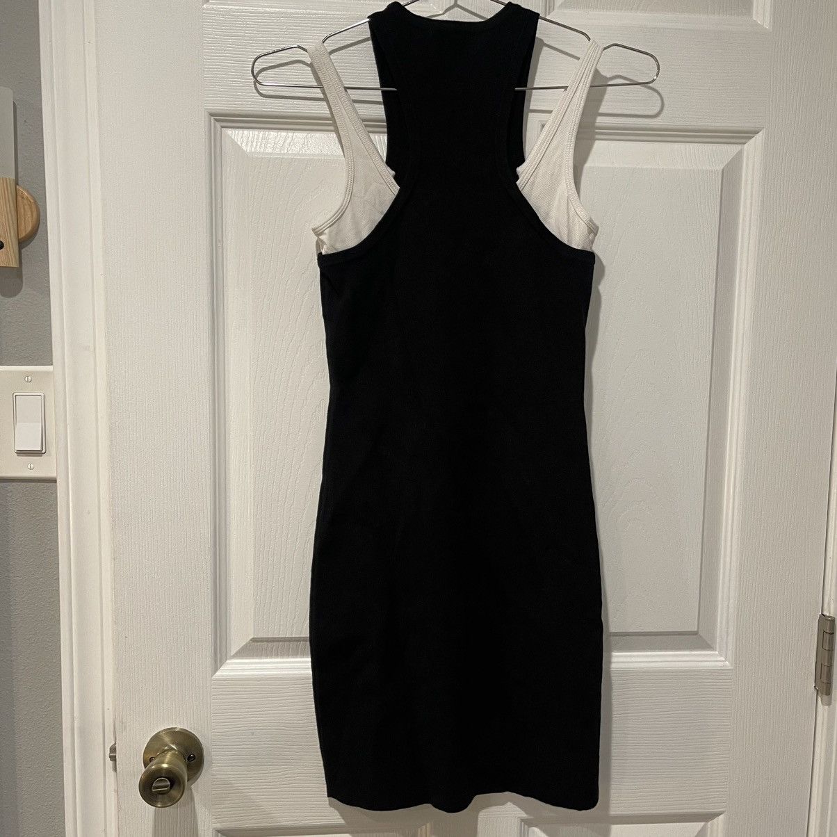 Alexander Wang T by Alexander Wang Black Ribbed Double Layer Tank Dress Size S / US 4 / IT 40 - 3 Thumbnail