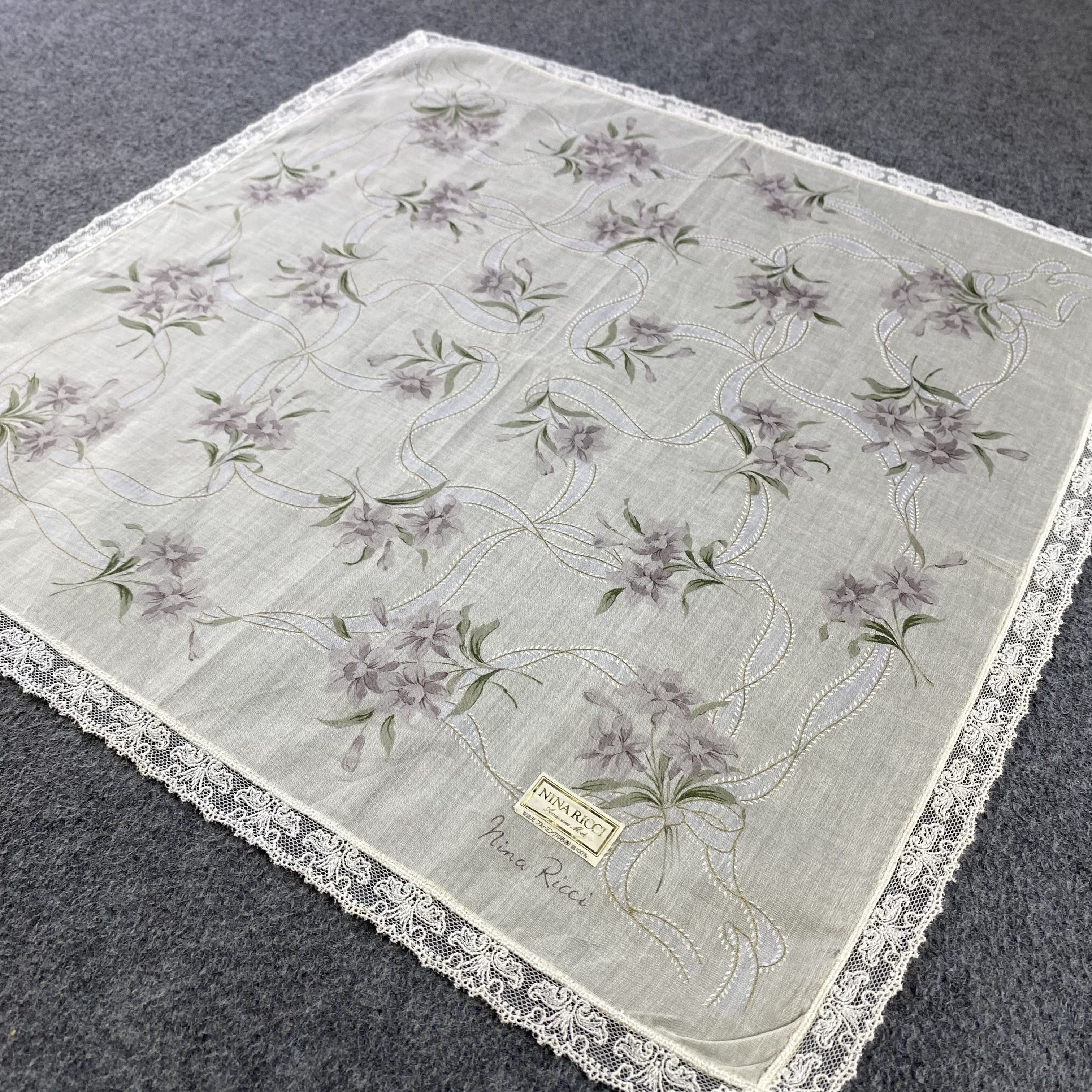 Nina Ricci × Vintage Nina Ricci Handkerchief/Neckerchief/Bandana HC681 Size ONE SIZE - 2 Thumbnail