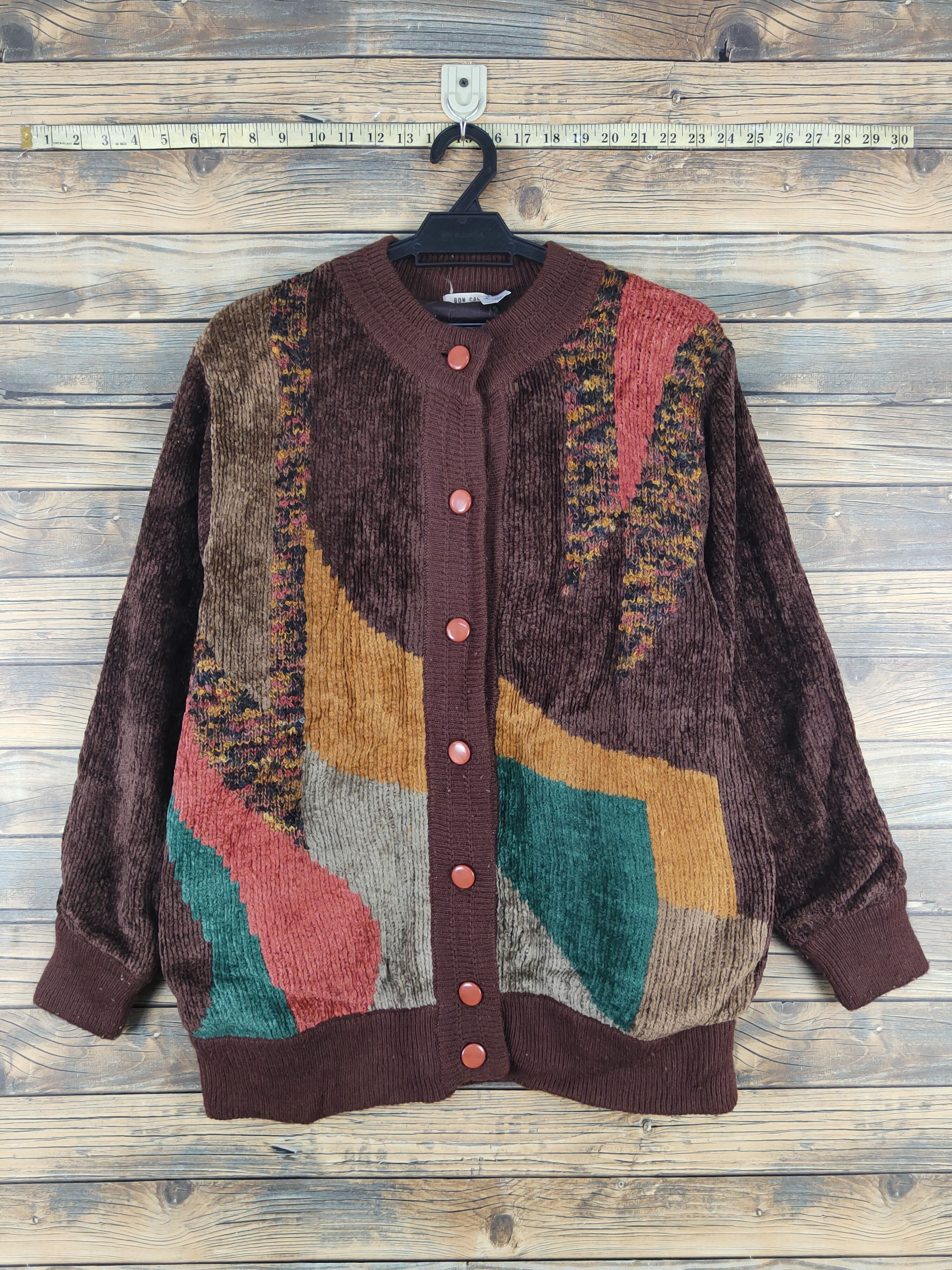 Vintage Bon Carat Dark Brown Knitwear Sweaters #W1668 Size US M / EU 48-50 / 2 - 1 Thumbnail