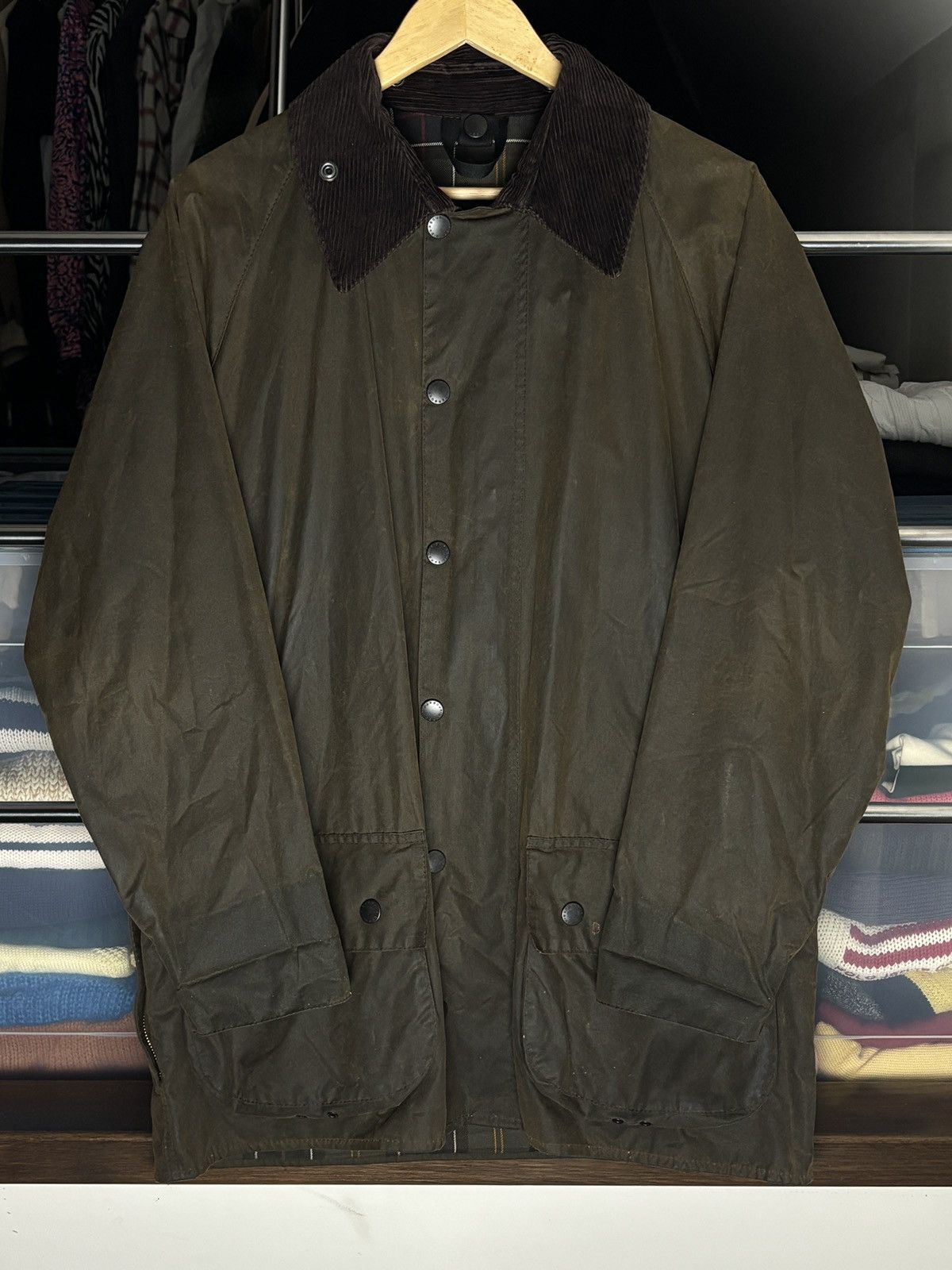 Barbour Barbour A196 Beaufort Wax Jacket Navy | Grailed