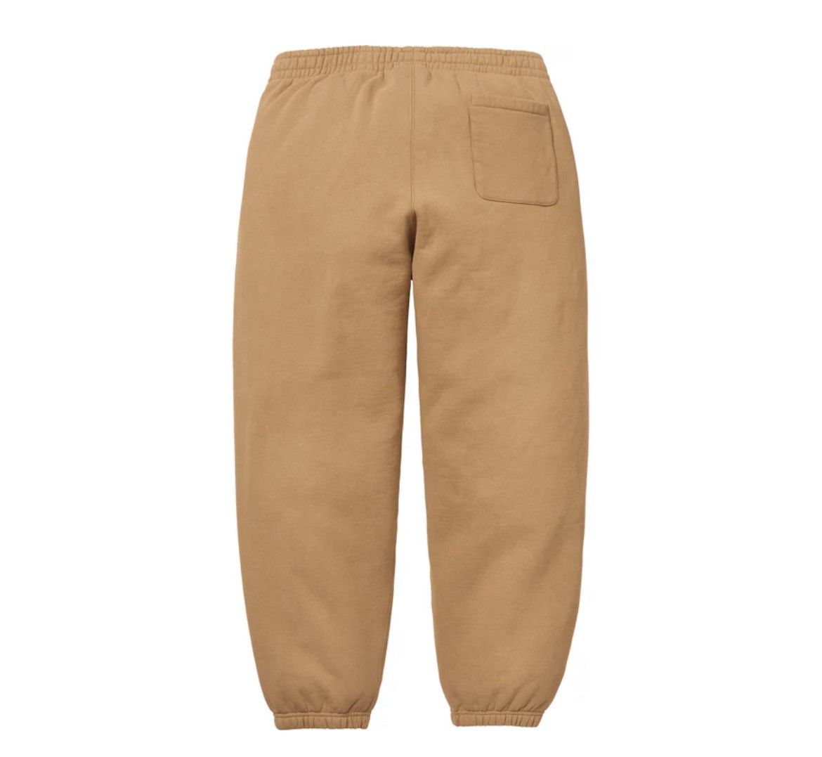 Supreme Supreme Satin Applique Sweatpant Tan FW25 Size US 32 / EU 48 - 2 Thumbnail