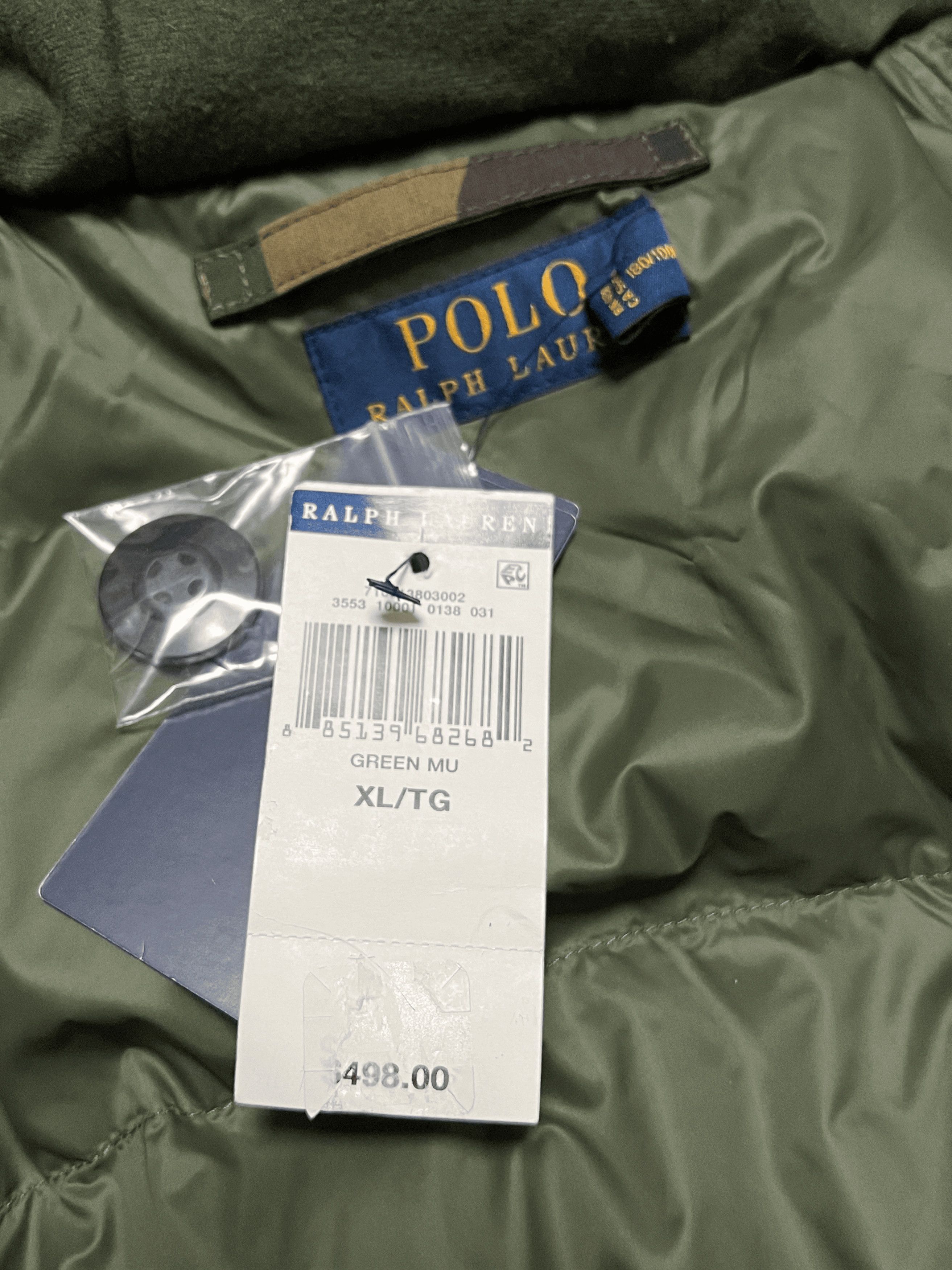 Polo Ralph Lauren $498 Polo Ralph Lauren Green Camo Fur Hoodie Puffer Jacket Size US XL / EU 56 / 4 - 5 Thumbnail