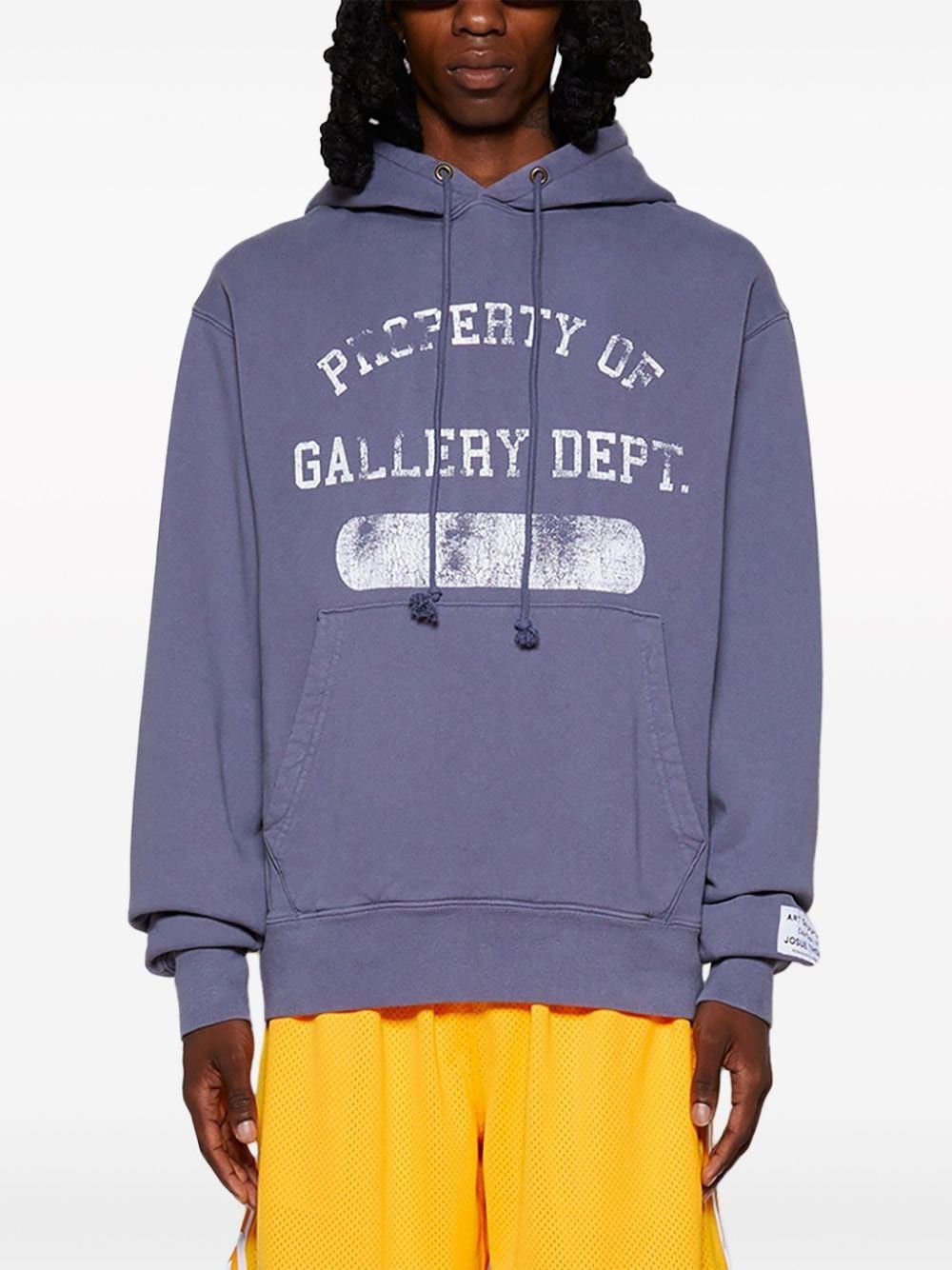 Gallery Dept. o1gr1nt0426 Property Of Hoodie in Vintage Washed Navy Size US XL / EU 56 / 4 - 4 Thumbnail