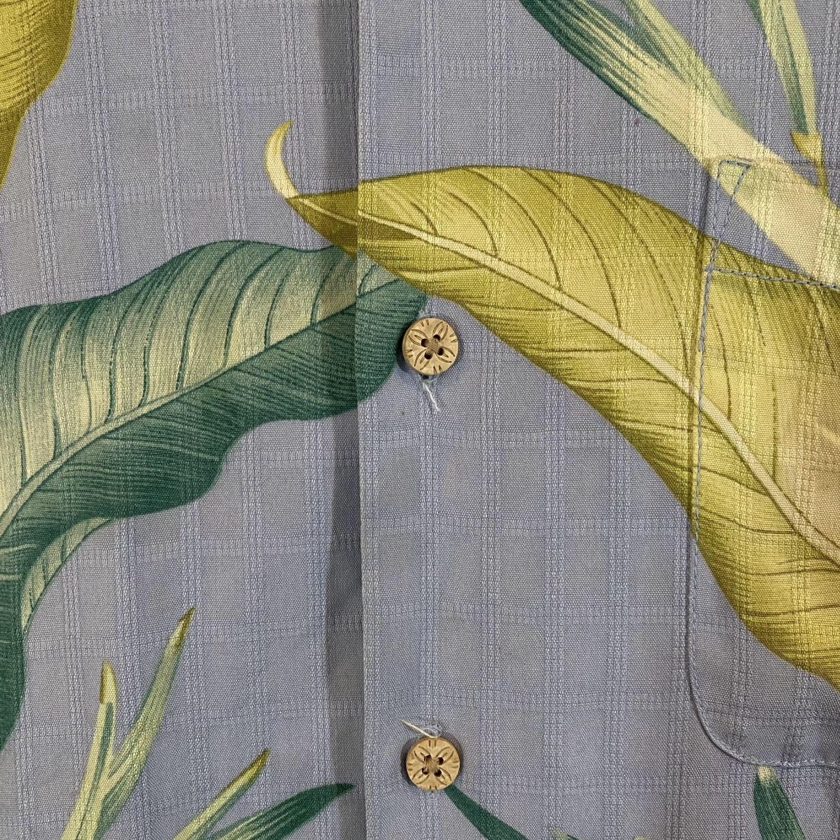 Tommy Bahama VINTAGE Tommy Bahama Men's Shirt Casual Short Sleeve Size M Blue Fern Floral Silk Hawaiian Button Up Size US M / EU 48-50 / 2 - 6 Thumbnail