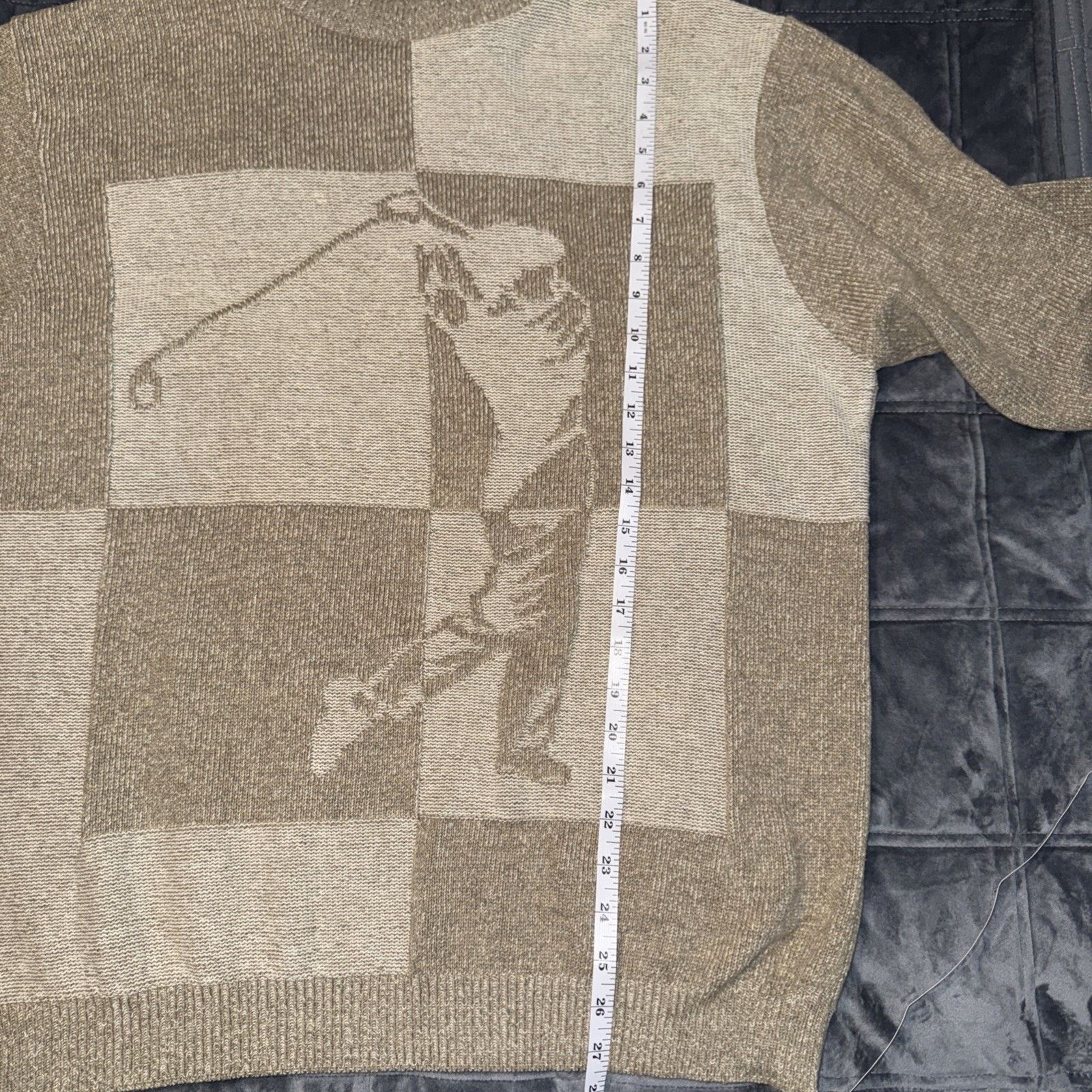 Haggar Golfer Beige Knit Sweater Sz L Country Club Frat Old Money Size US L / EU 52-54 / 3 - 8 Thumbnail