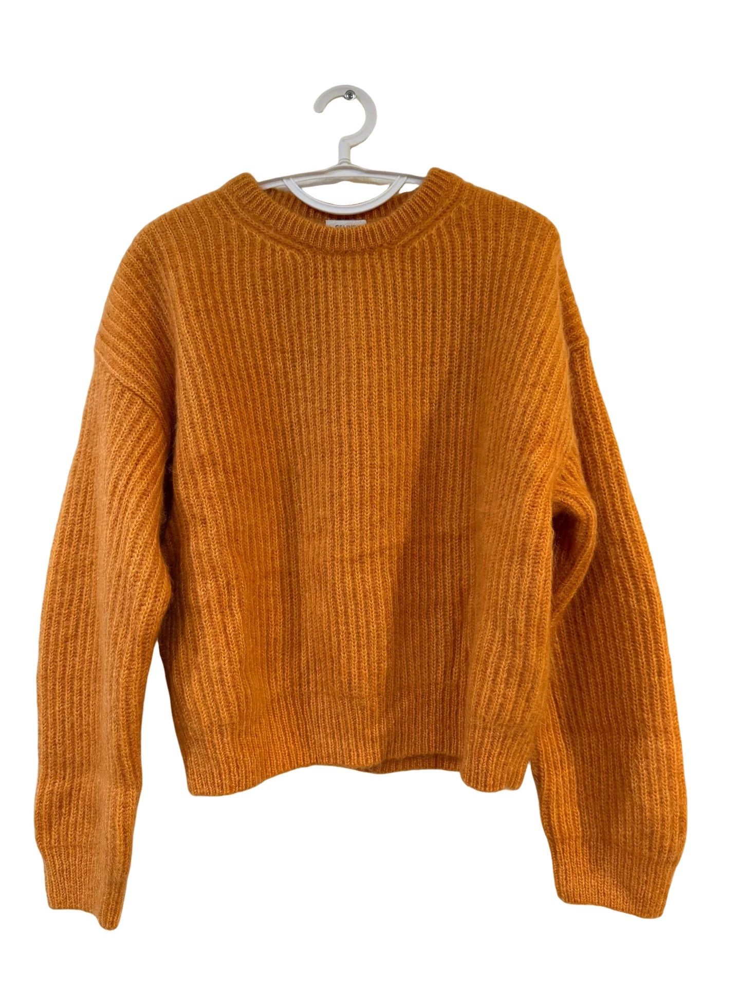 Celine Celine Orange Mohair Silk Sweater S Size S / US 4 / IT 40 - 1 Thumbnail
