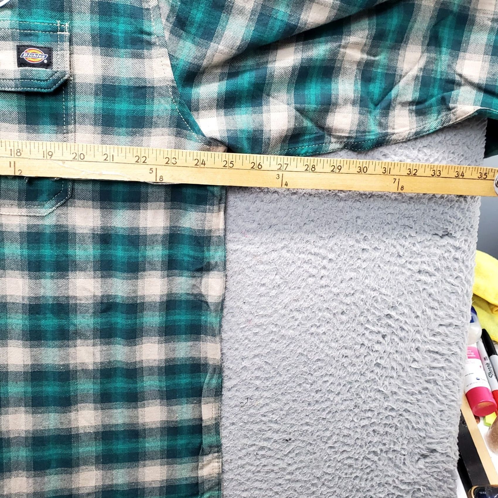 Dickies Dickies Mens XL Multi Plaid Flannel Shirt - Relaxed Fit, Workwear, Button-Up, Cotton, Moisture Wicking, Breathable, Pockets, Outdoor, NWT Size US XL / EU 56 / 4 - 4 Thumbnail