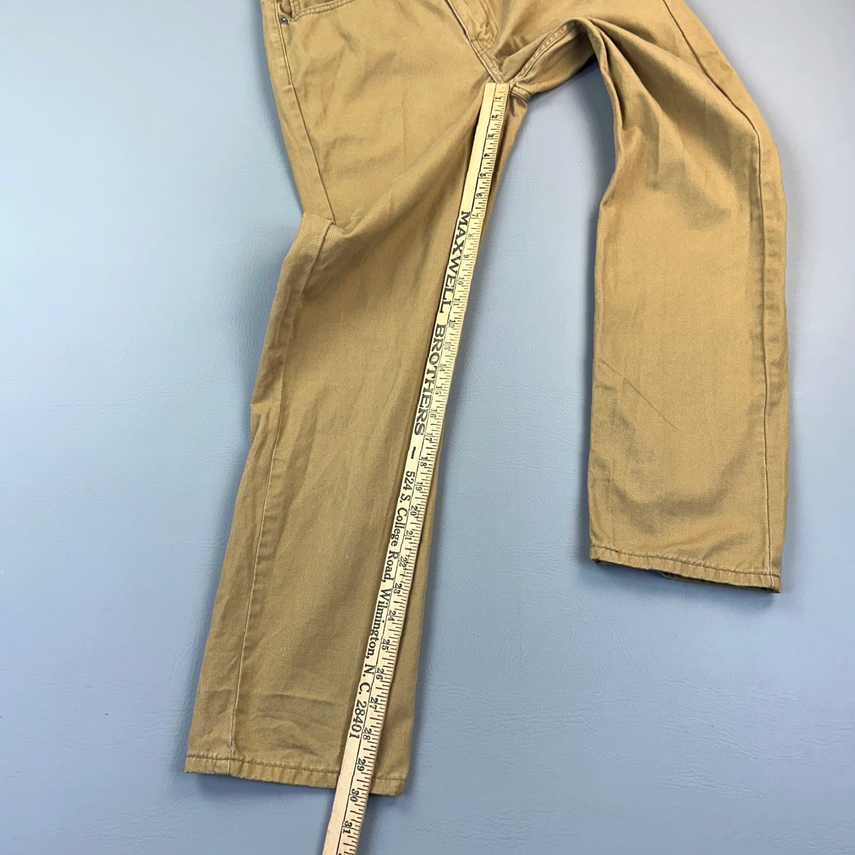 Levi's Levis 514 Pants Mens 31x30 Khaki Straight Fit Chino Flat Front Casual Regular Beard? Size US 31 - 2 Thumbnail