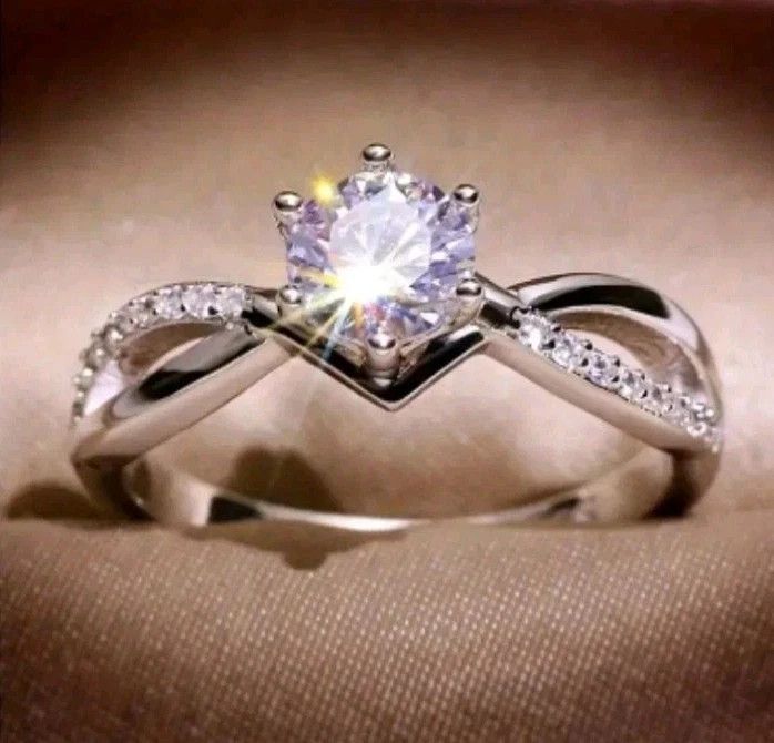 Other Cubic Zirconia Engagement Wedding Silver Ring Size 7 Size ONE SIZE - 4 Thumbnail