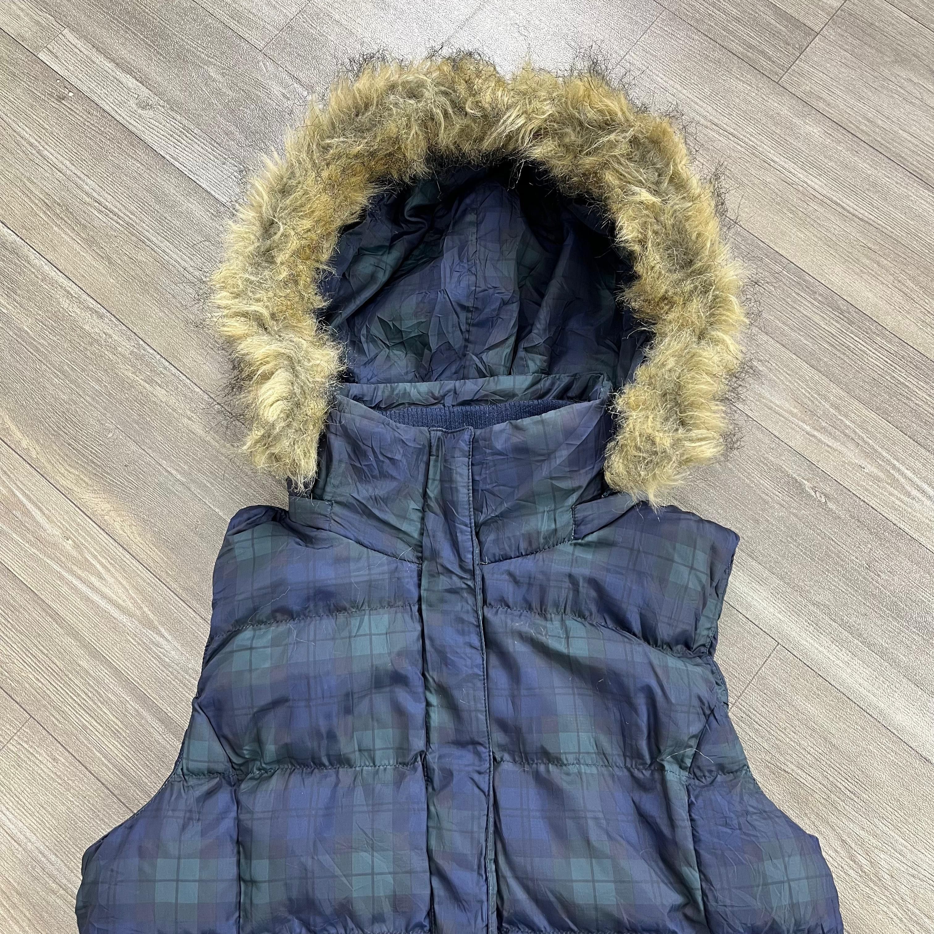Japanese Brand 2000s Goa Style Plaid Down Jacket Fur Vest Size US M / EU 48-50 / 2 - 2 Thumbnail