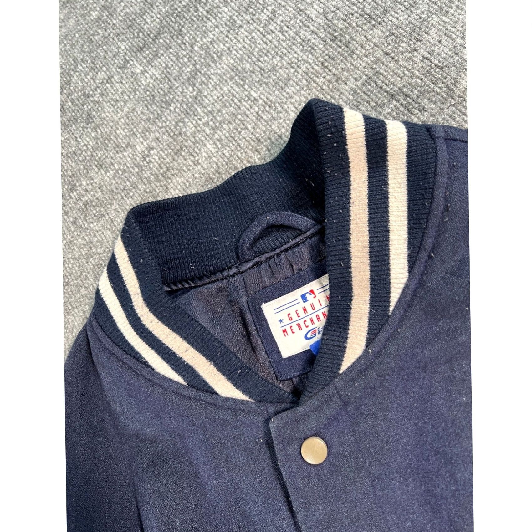 MLB VINTAGE MLB Yankees Varsity Jacket Mens 5XL Navy Blue Wool Blend G-III Sports Size US XXL / EU 58 / 5 - 7 Thumbnail