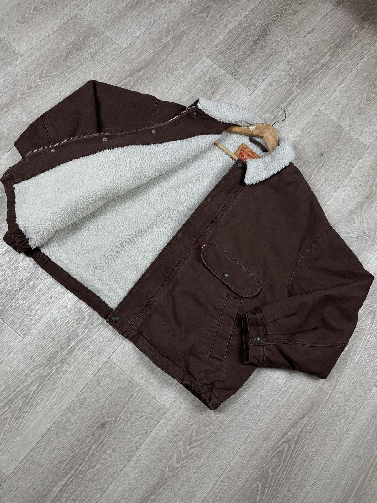 Levi's Levi’s Rancher Sherpa Trucker Brown Jacket Size XL Size US XL / EU 56 / 4 - 7 Thumbnail