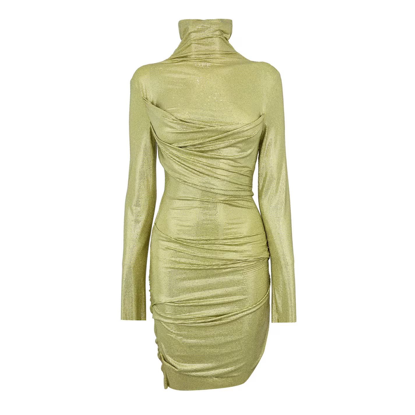 Off-White o1g2r1mq0125 Dress in Green Size S / US 4 / IT 40 - 1 Thumbnail