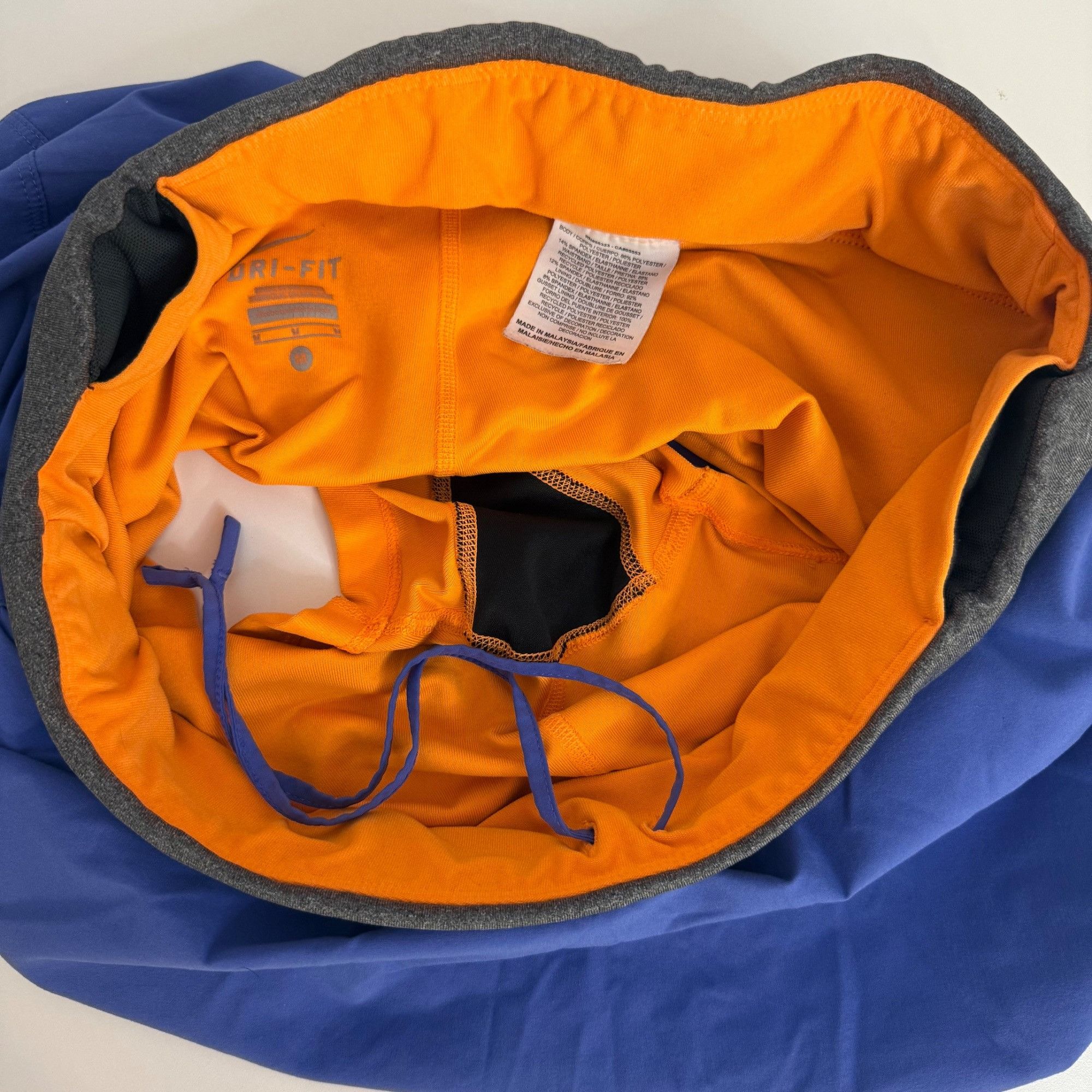 Nike Nike Dri-Fit Blue Athletic Skort With Orange Liner & Gray Wa Size 28" / US 6 / IT 42 - 8 Thumbnail