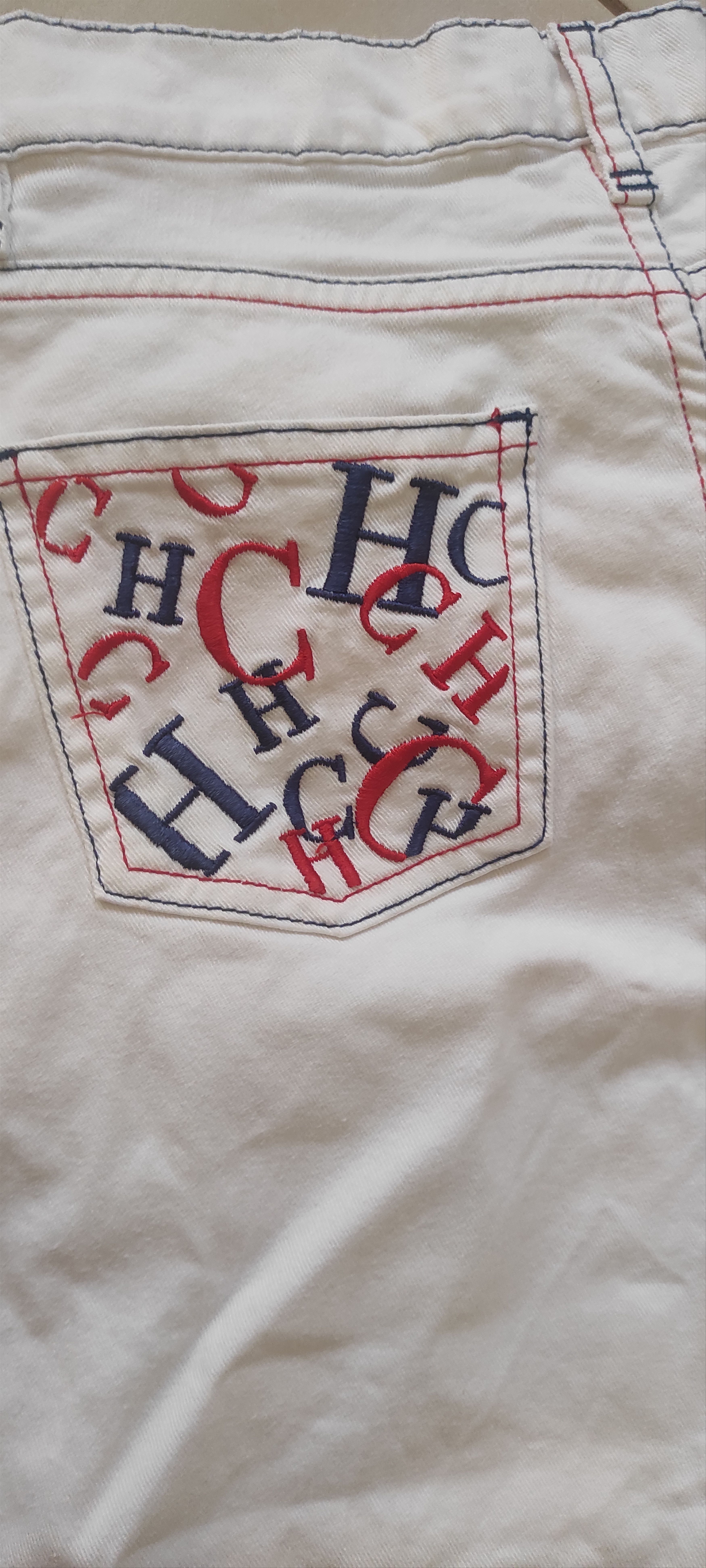 Carolina Herrera Carolina Herrera Logo Embroidery Denim Jeans White Kids Sz 2 Size 26" / US 2 / IT 38 - 11 Thumbnail