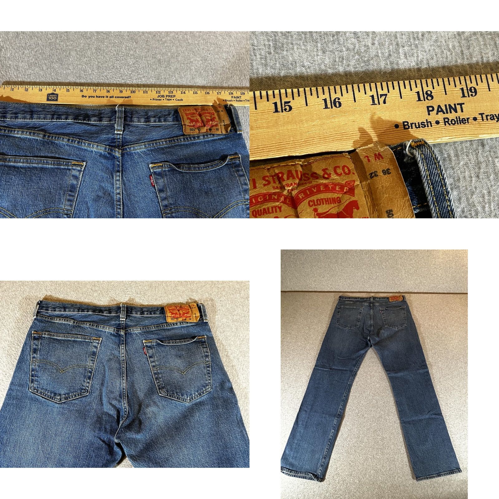 Levi's Levi's 501 '93 Jeans Mens 36x32 Straight Denim Blue Baggy Stretch Casual Adult Mens Straight Leg 501 '93 Vintage? No Size US 36 / EU 52 - 9 Thumbnail
