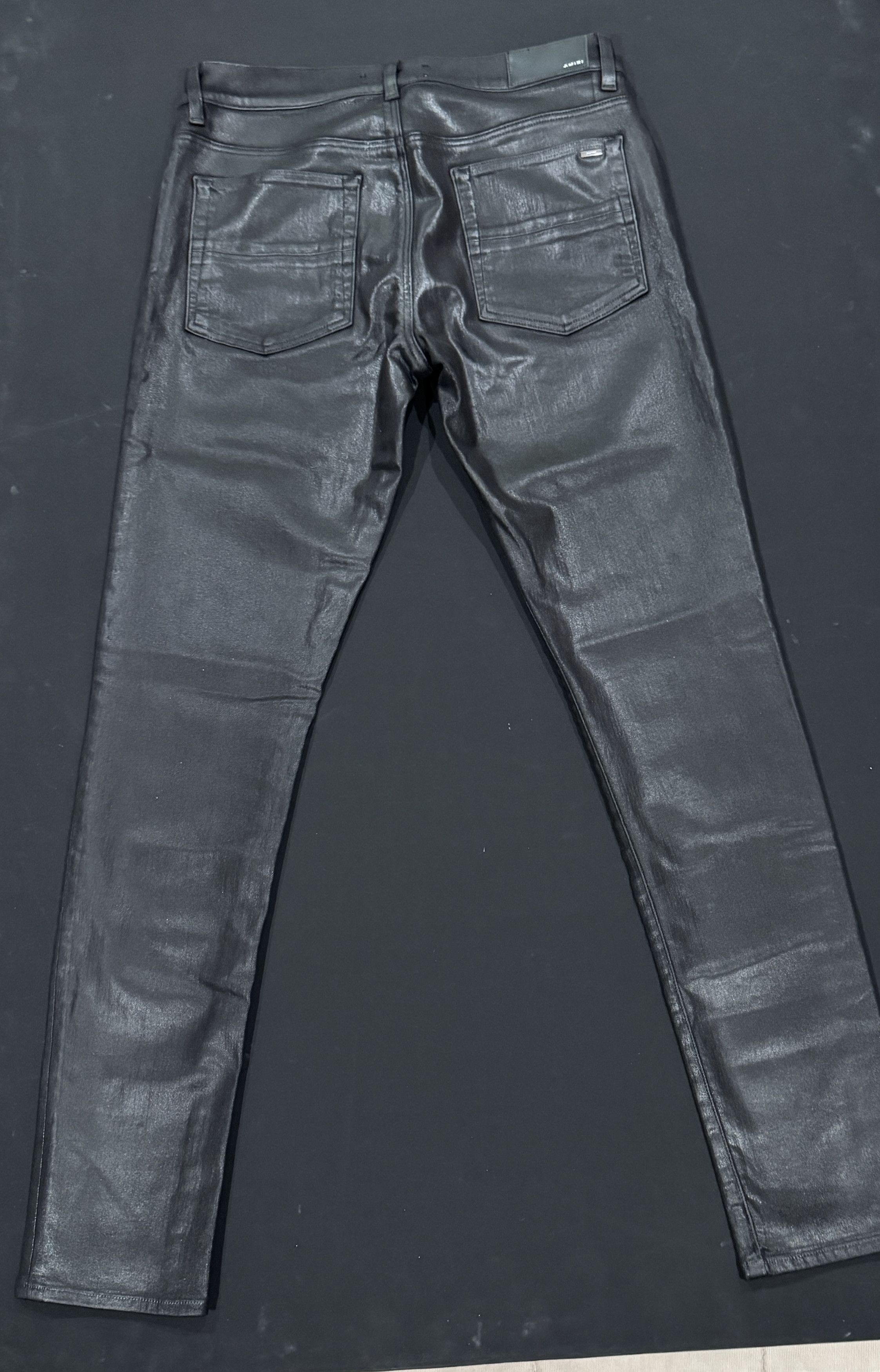 Amiri AMIRI WAXED BLACK JEANS SIZE 33 Size US 33 - 4 Thumbnail