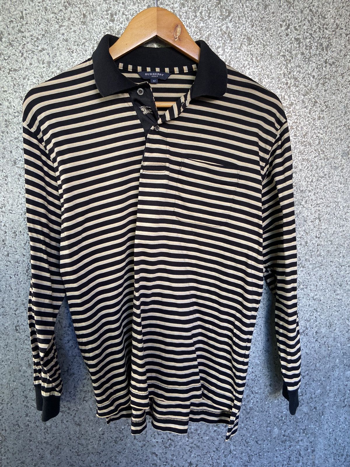 Burberry 🔥 Burberry golf long Sleeve t-shirt stripes Size US M / EU 48-50 / 2 - 2 Thumbnail