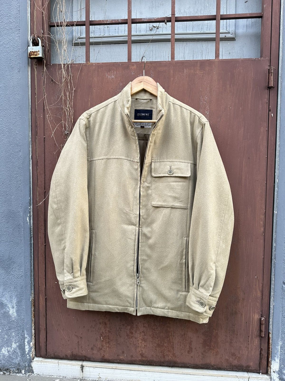 Vintage 👹Vintage Element Zipper Suede Utility Jacket Size US L / EU 52-54 / 3 - 8 Thumbnail