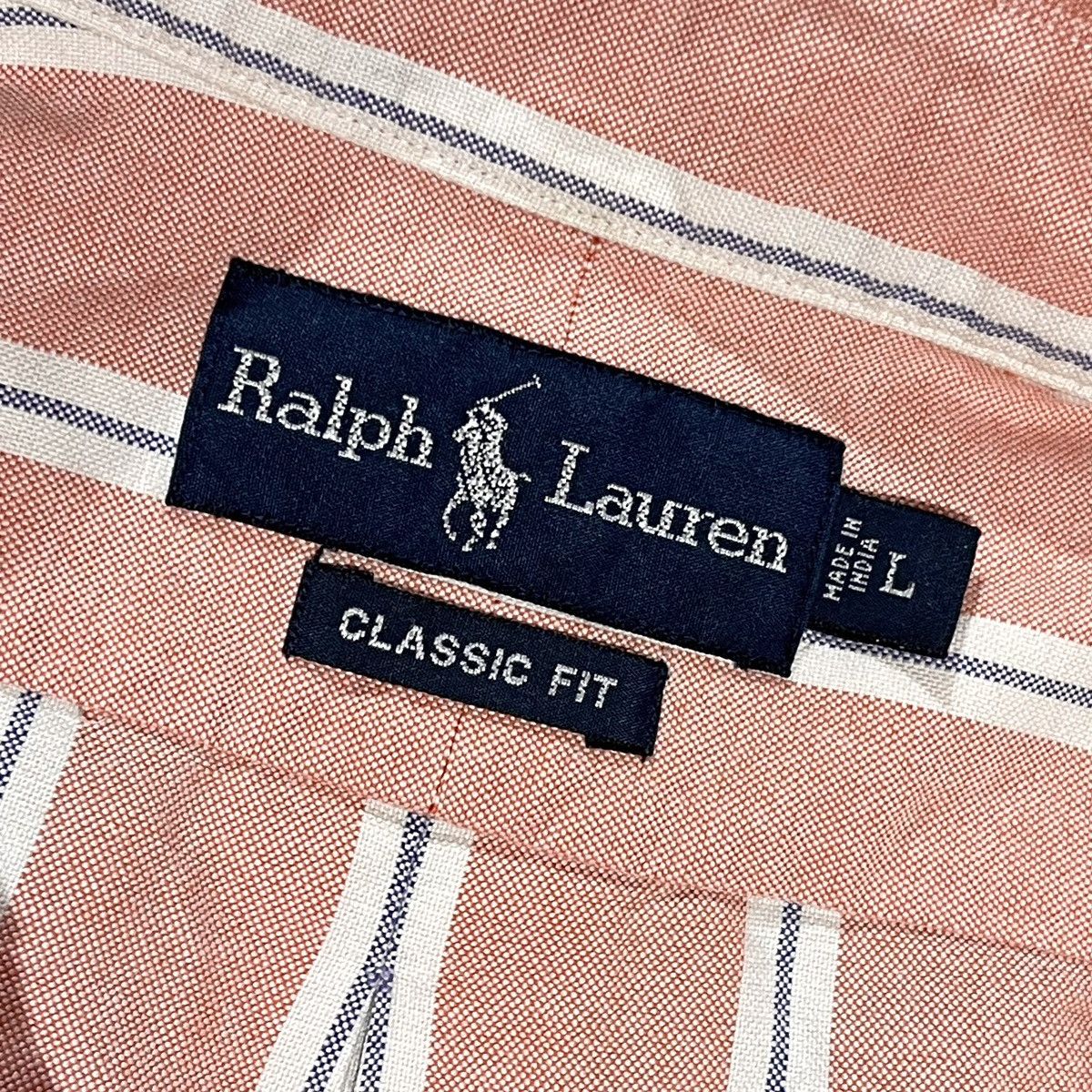 Polo Ralph Lauren × Ralph Lauren × Vintage Vintage Ralph Lauren Oxford Striped Shirt Short Sleeve ( L ) Size US L / EU 52-54 / 3 - 6 Thumbnail